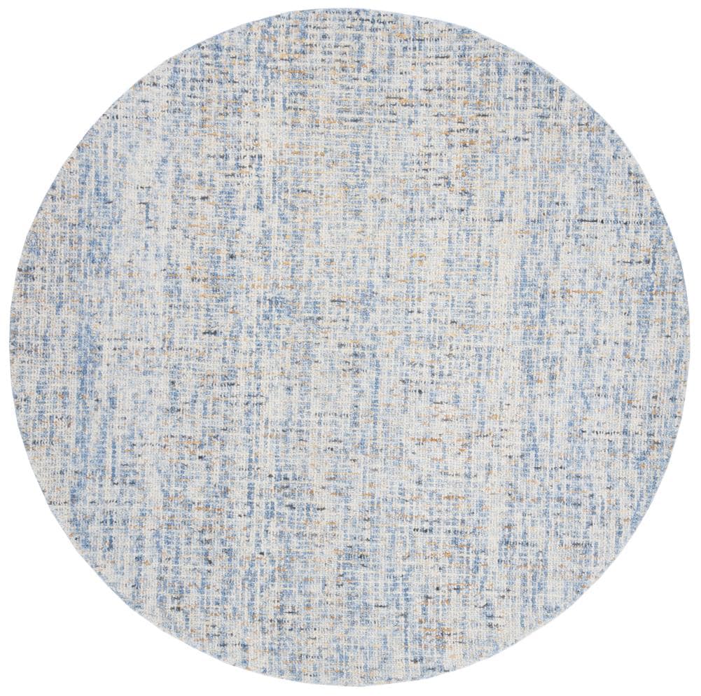 Safavieh ABT468C-6R Abstract Canvas 6 x 6 (ft) Tufted Wool Dark Blue/Rust Round Indoor Abstract Farmhouse/Cottage Area rug