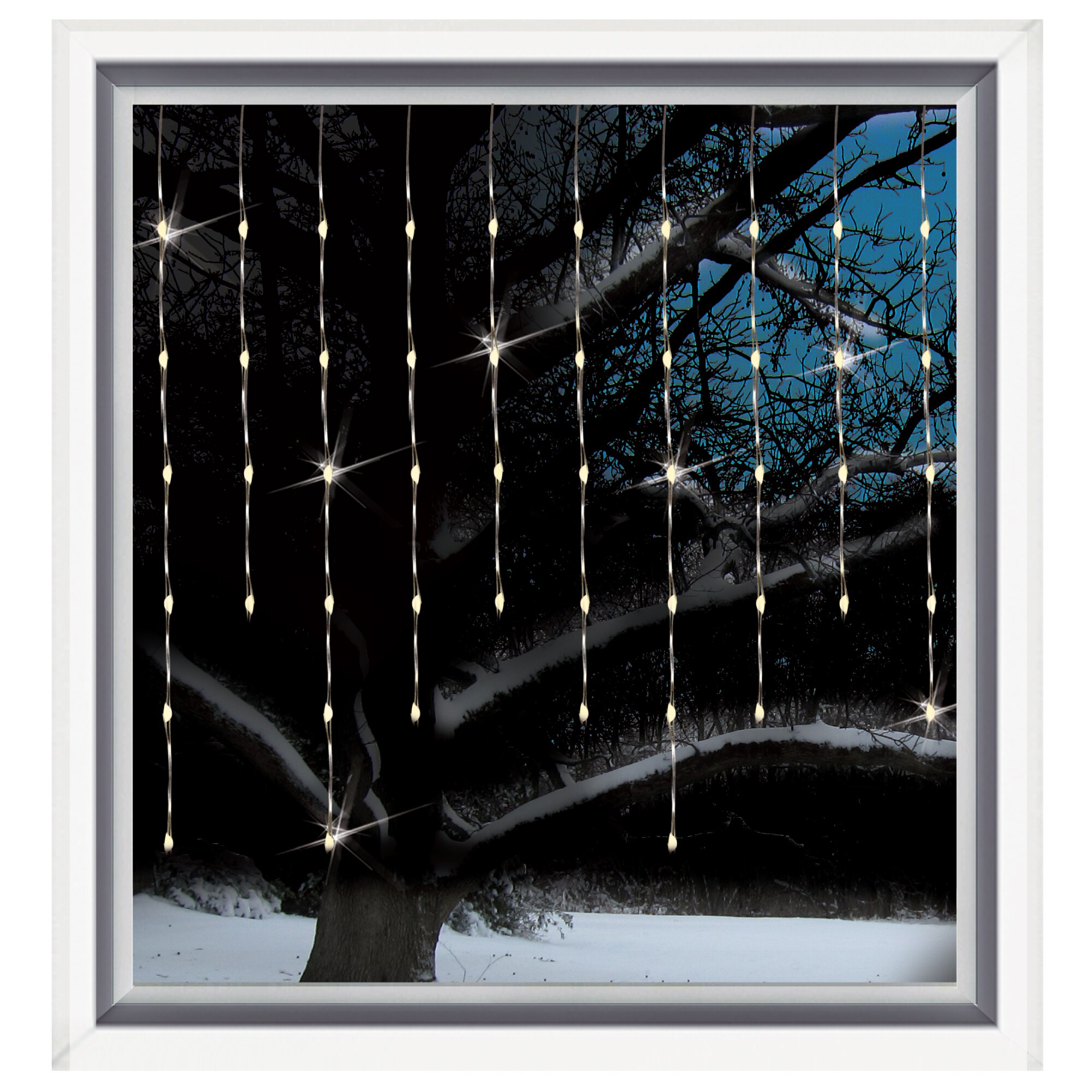 Brite Star 50 Count 2.33 ft Twinkling White LED Plug In Christmas String Lights in the Christmas String Lights department at Lowes