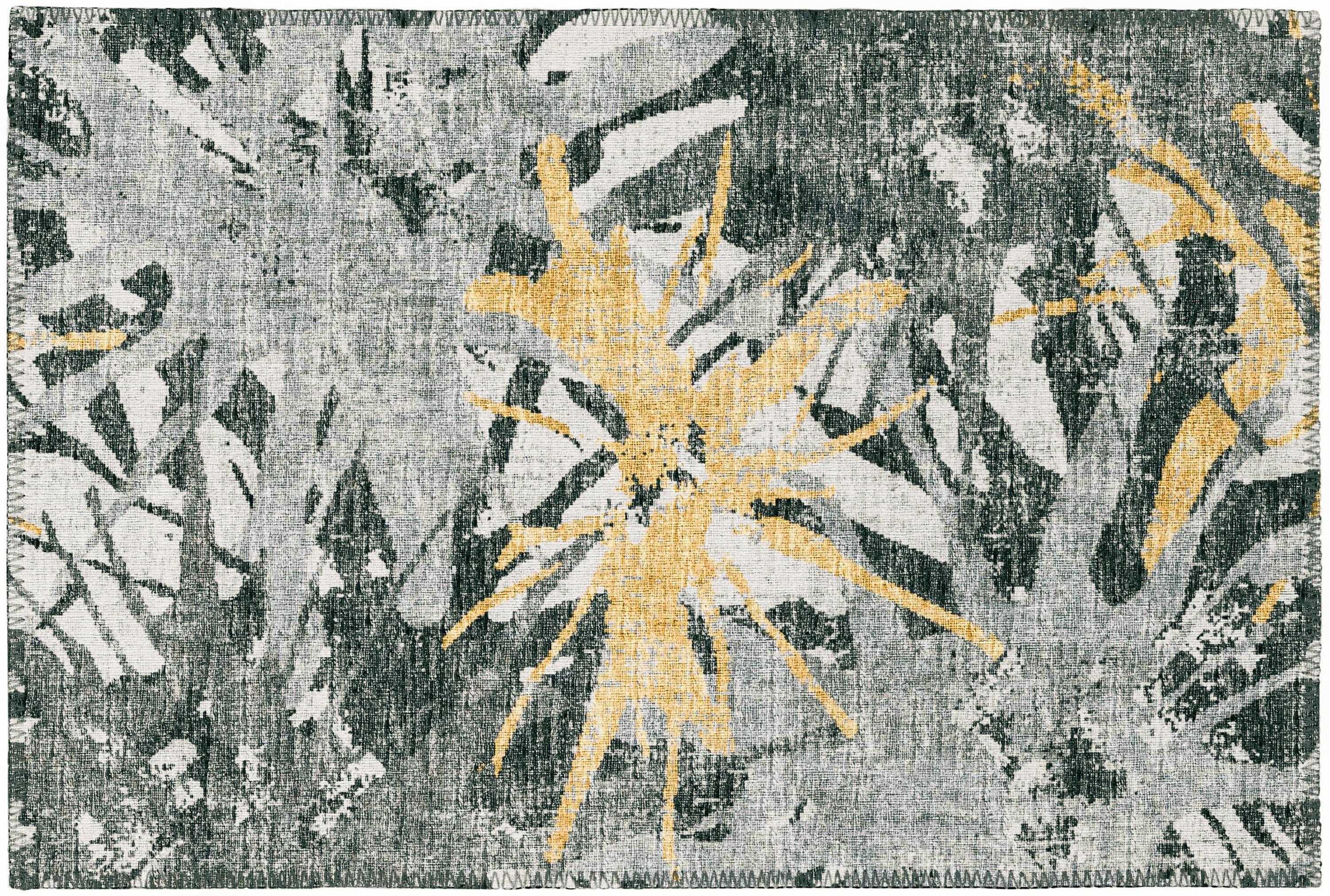 Addison Rugs ABV36GI20X30 Bravado 2 x 3 (ft) Chenille Gilded Rectangular Indoor/Outdoor Abstract Southwestern Machine washable Throw rug