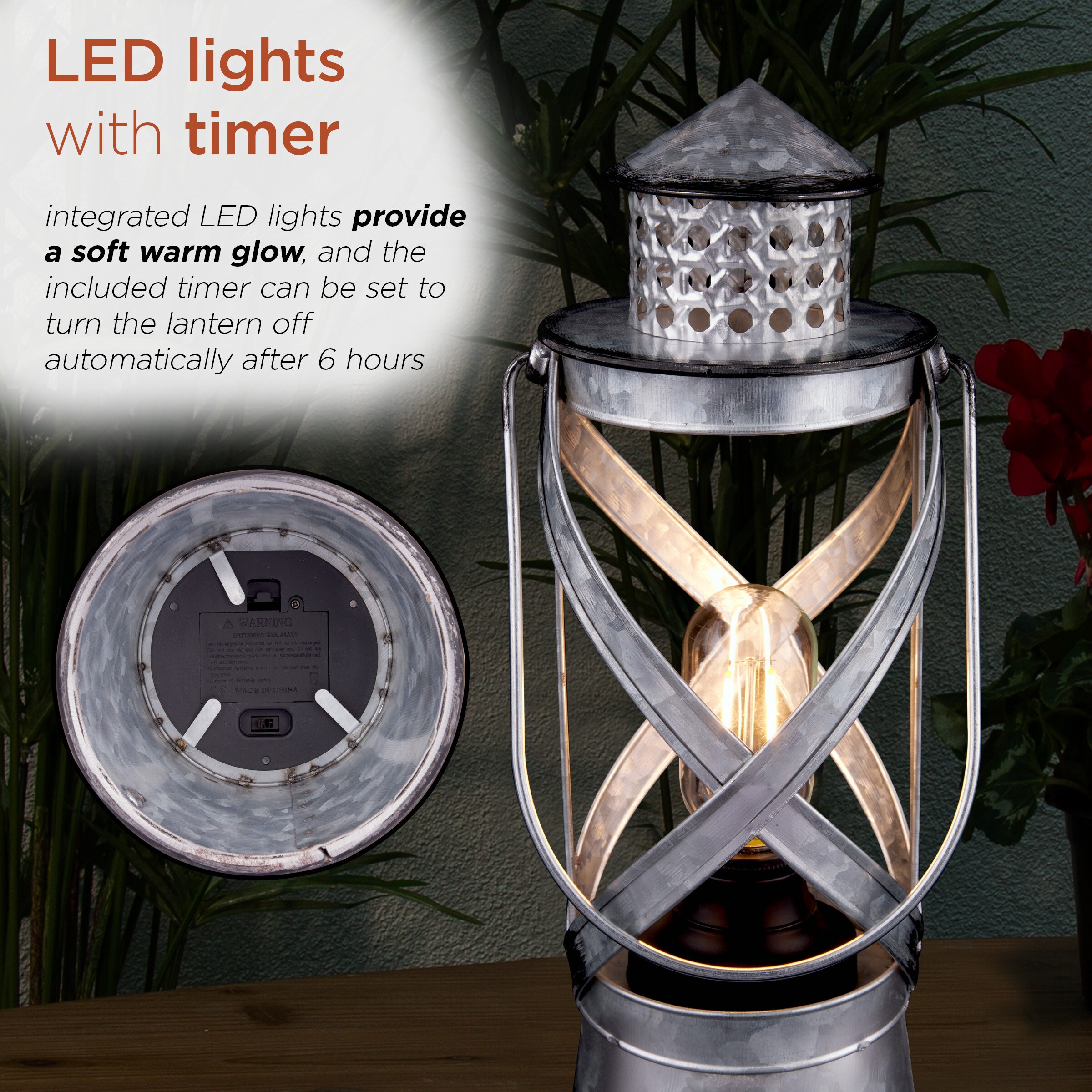 Alpine Corporation OAB140HH-S-SL Outdoor-Decorative-Lanterns - View #5