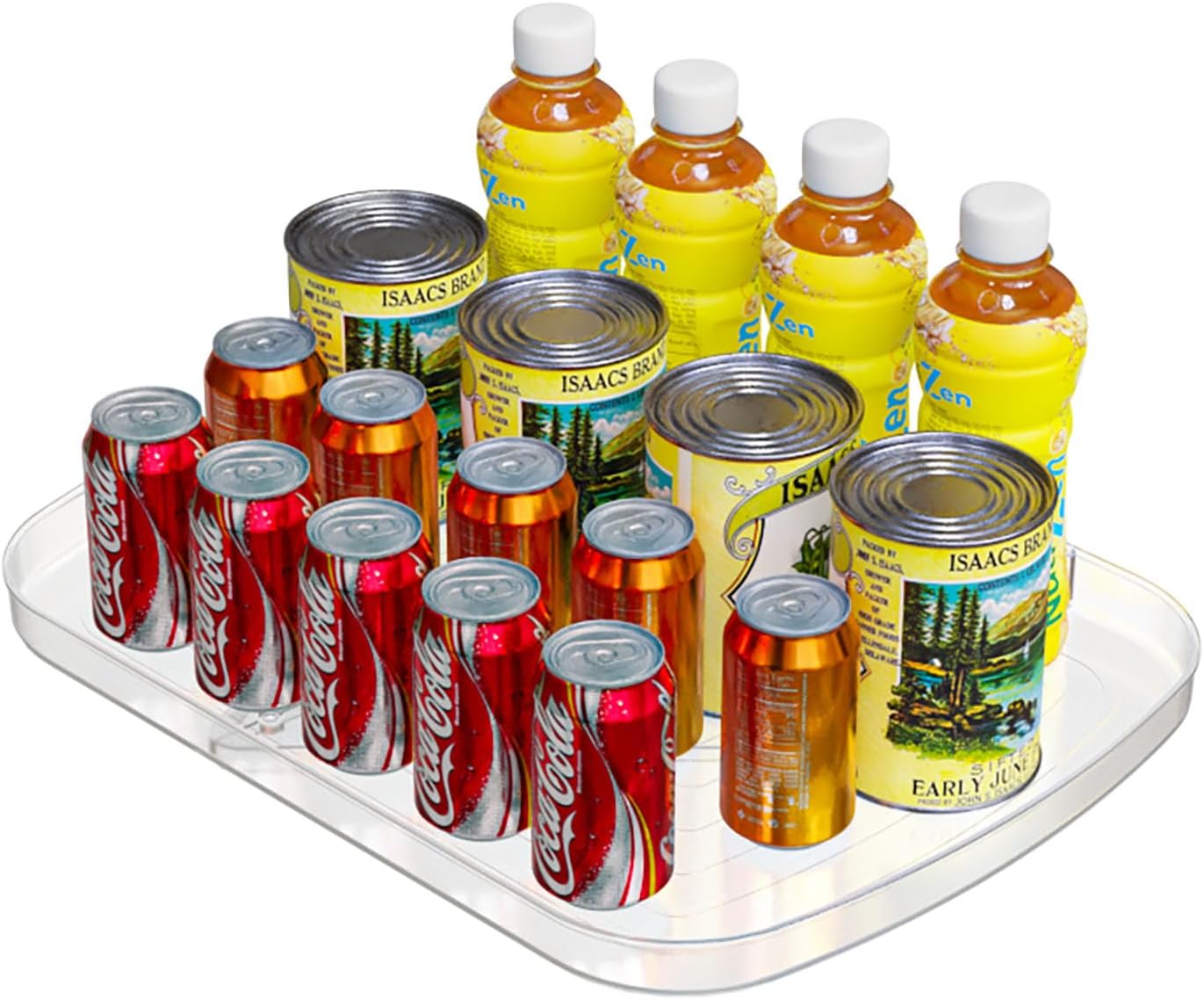 SPACELEAD B0D4LS5M88 Lazy Susan Turntable Organizer for Refrigerator 360 degree Refrigerator Organizers and Storage Lazy Susan Organizer for Fridge Cabinet and Pantry 15.82x12 Clear 1 Pack