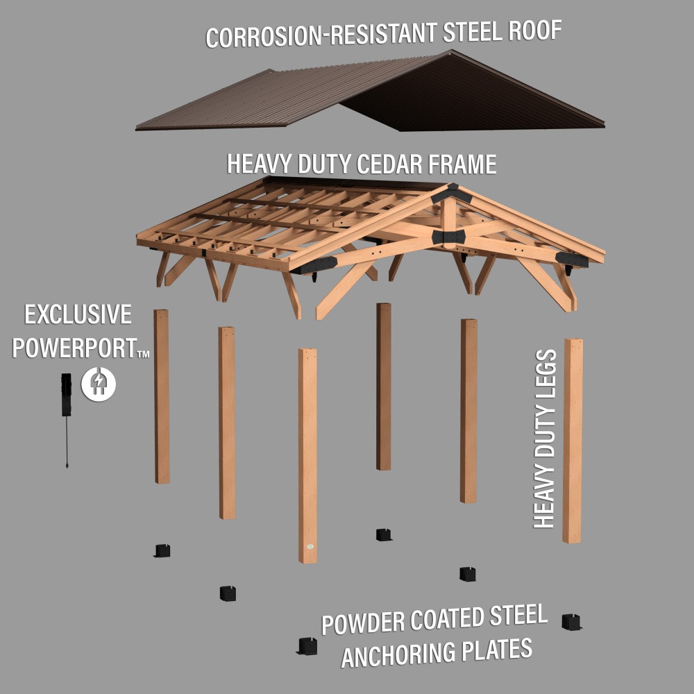 Backyard Discovery 2207011COM Wood-Resin-Gazebos - View #12