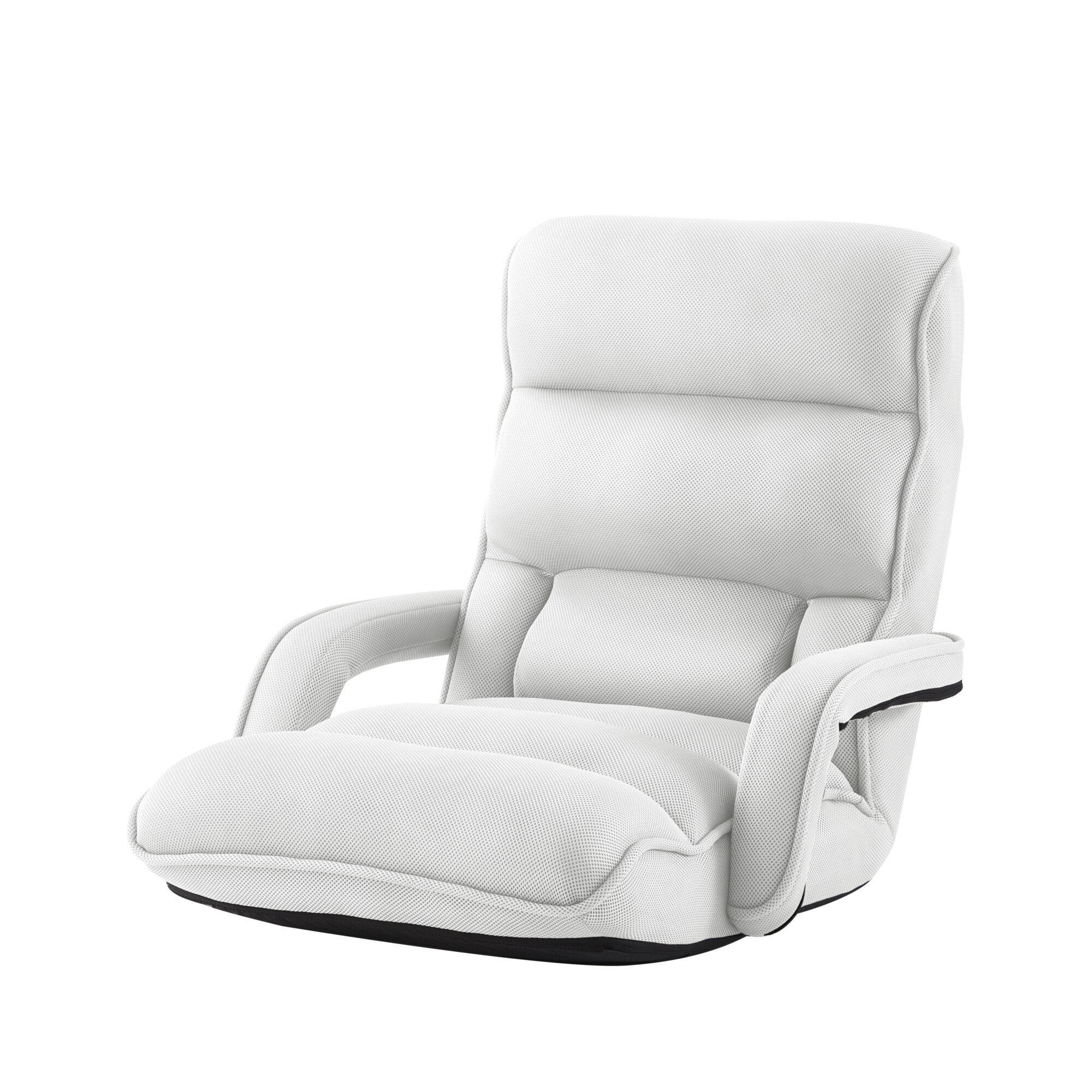 Loungie FC468-23WE-LS Jeshua Modern White Microfiber Accent Chair
