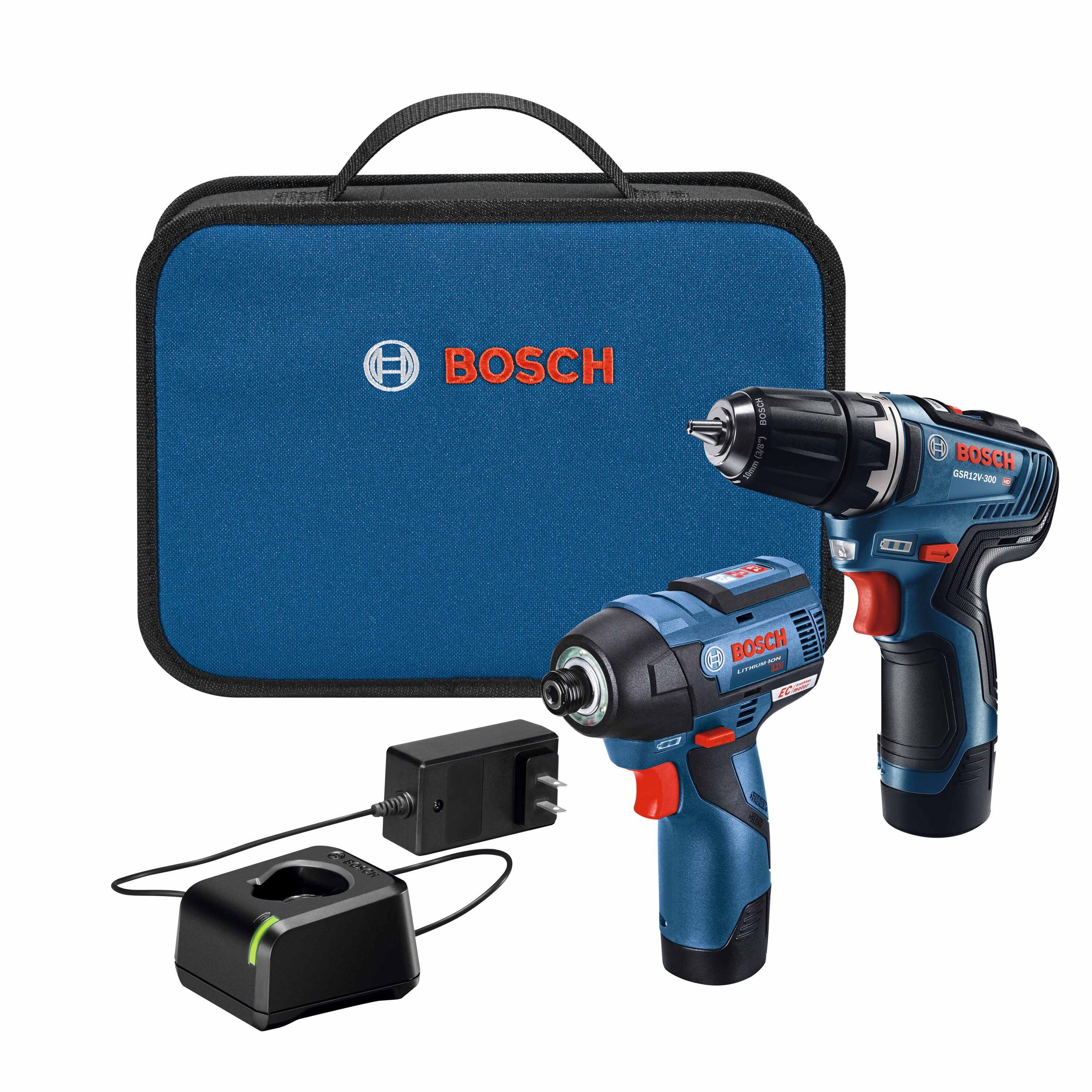 Bosch 2-Tool Brushless Power Tool Combo Kit with Soft Case (Li-ion 