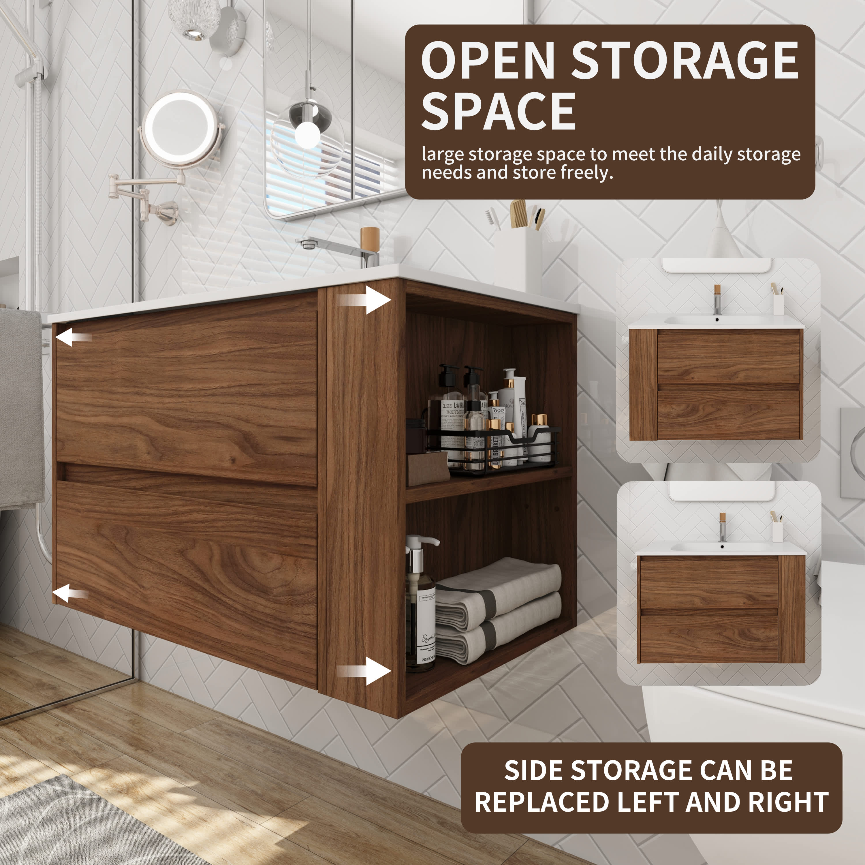 Vynxaria LESX1340-DJBR-YSG033 Bath-Vanity-Combo - View #9