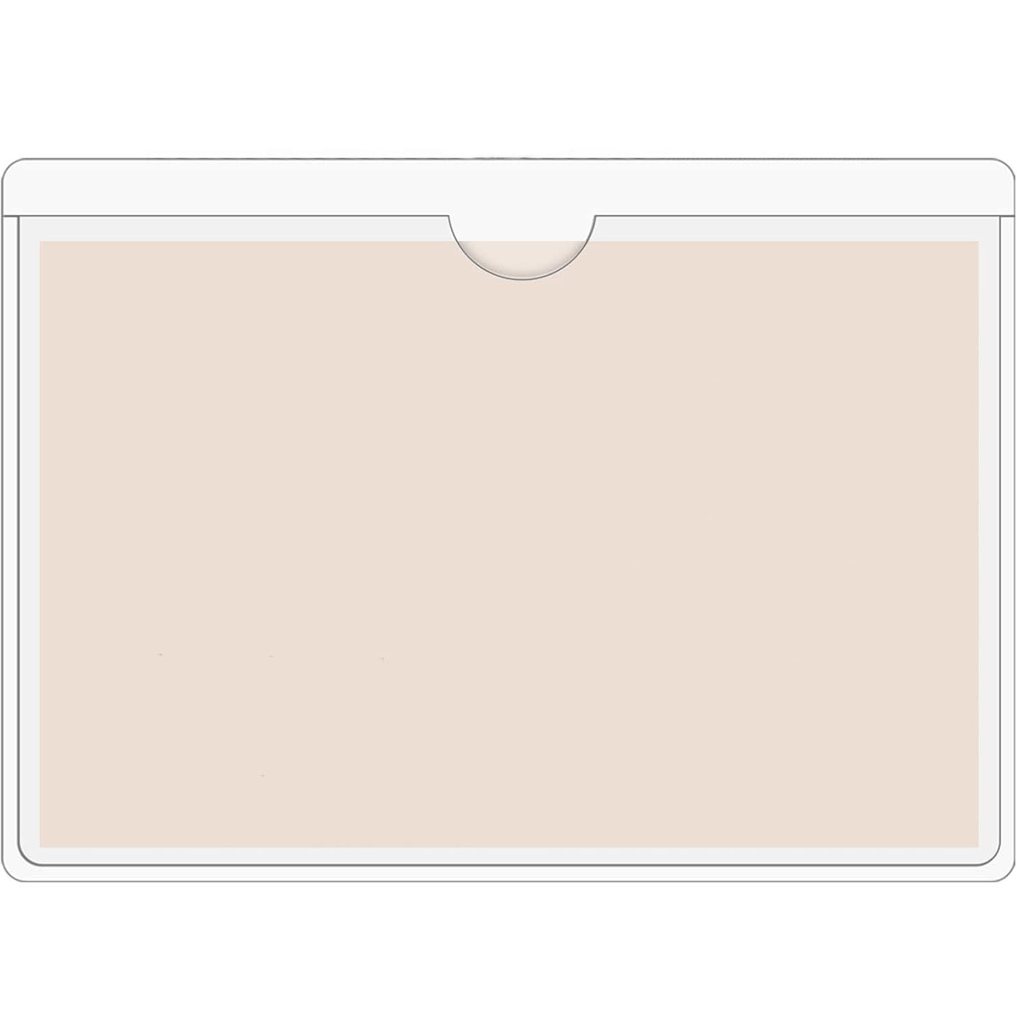 Etokfoks clear adhesive pocket label holders 44 pack for three by five ...