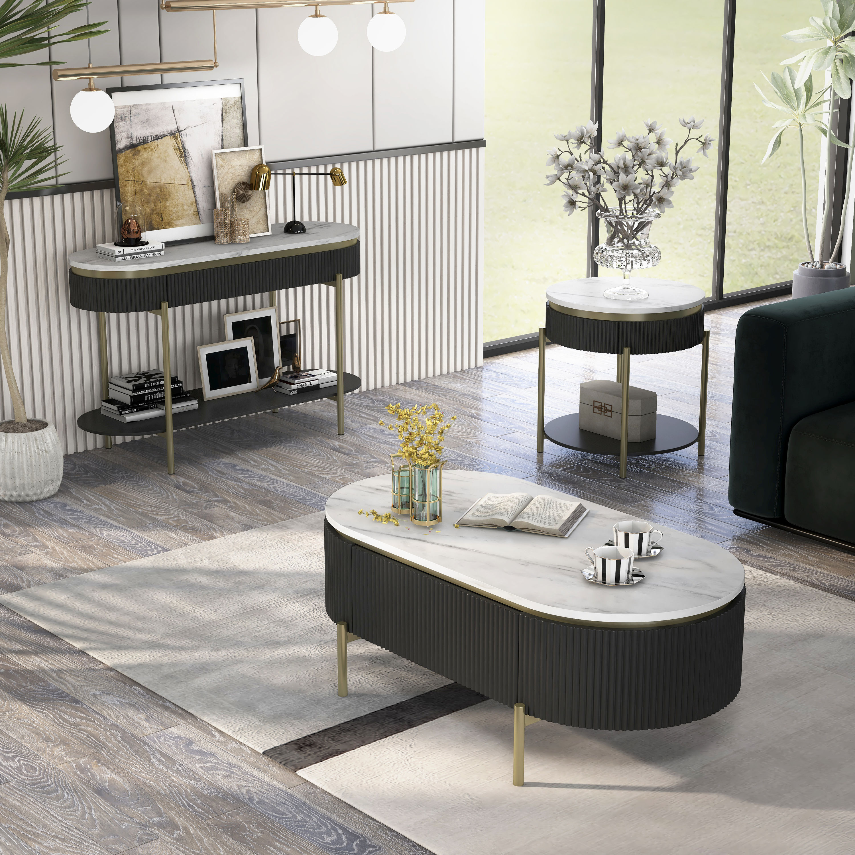 Furniture of America IDF-4412WN-3PC Accent-Table-Sets - View #12