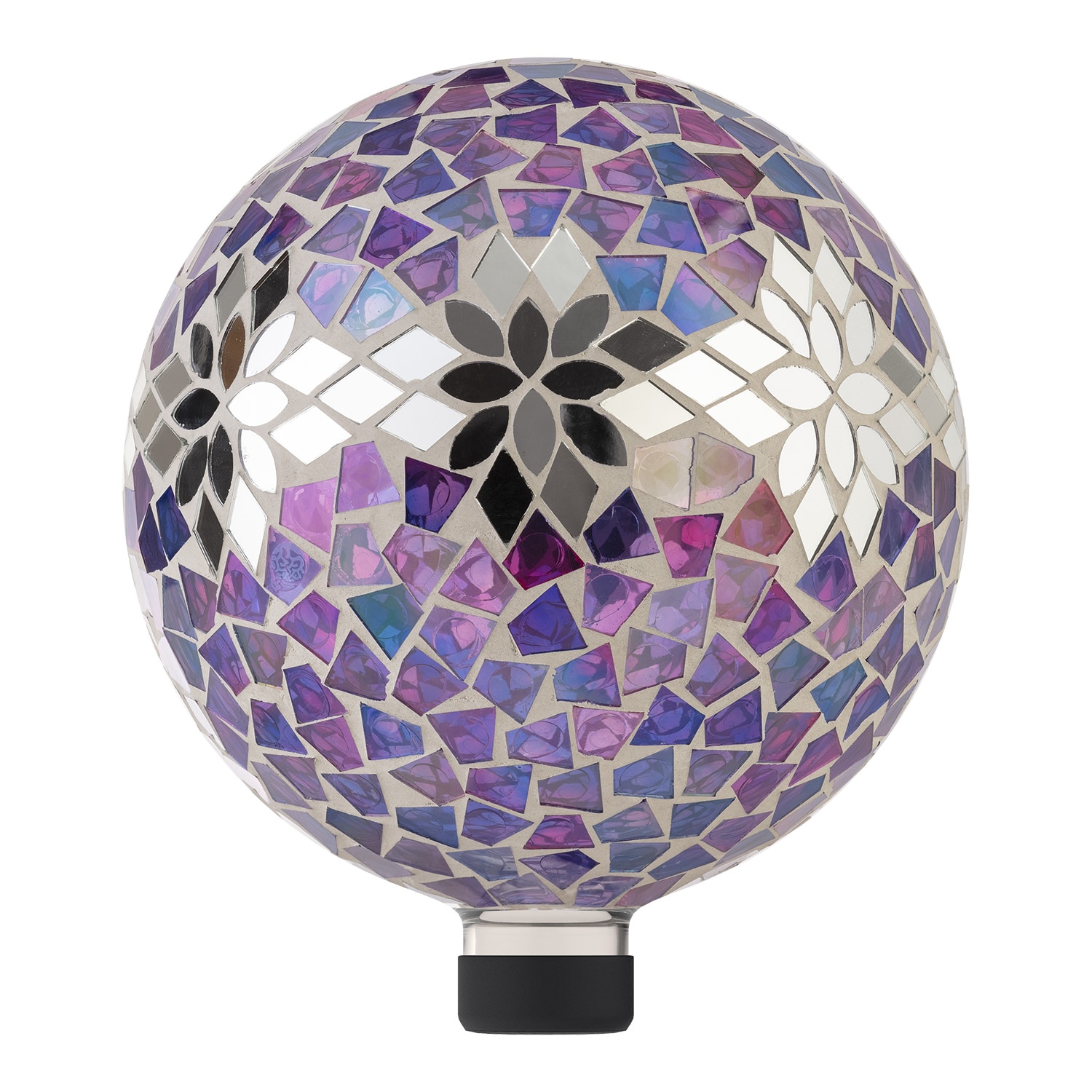 Alpine Corporation HGY296 10-Inches Diameter Purple Blown Glass Gazing Ball