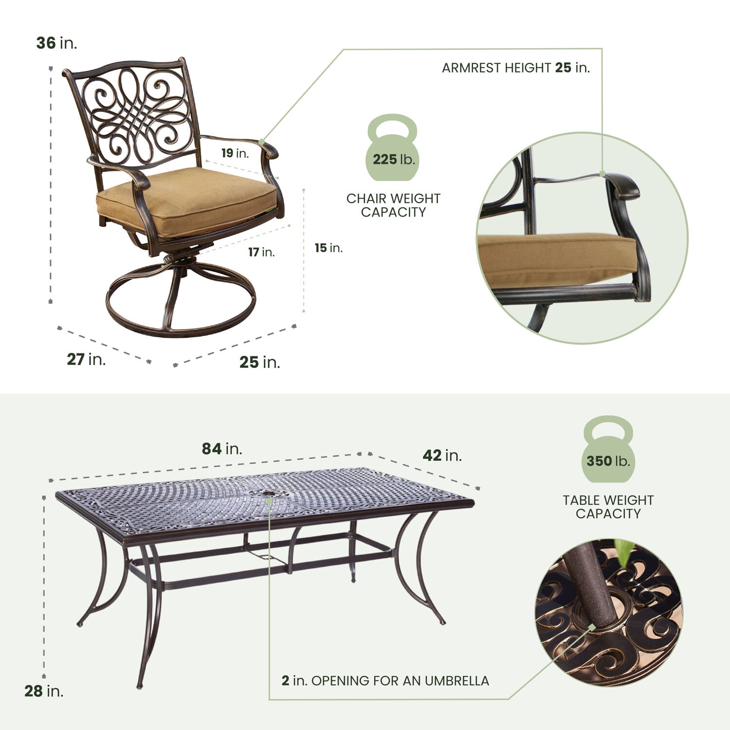Hanover TRADDN9PCSW-8 Patio-Dining-Sets - View #3