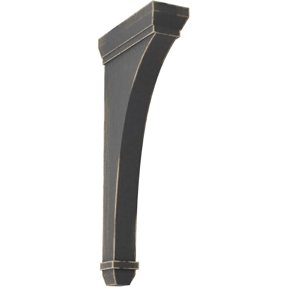 Ekena Millwork BKTWD02X07X14STBL Stockport 2-1/4-in x 7-in x 14-in Rubberwood Black Wood Standard Bracket
