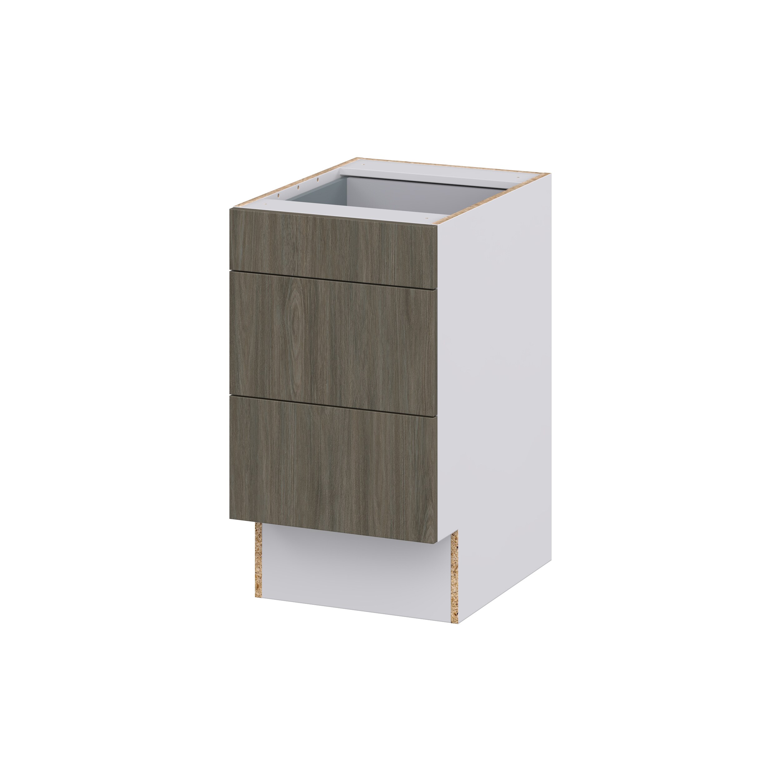 Hugo&Borg Savane 18-in W x 32.5-in H x 25-in D Textmel 3-Drawer Base Fully Assembled Cabinet (Flat Panel Style)