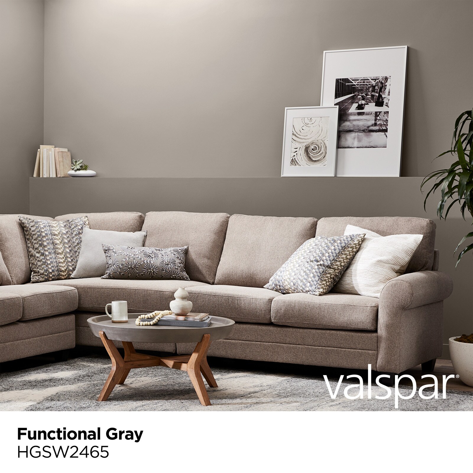 functional gray living room