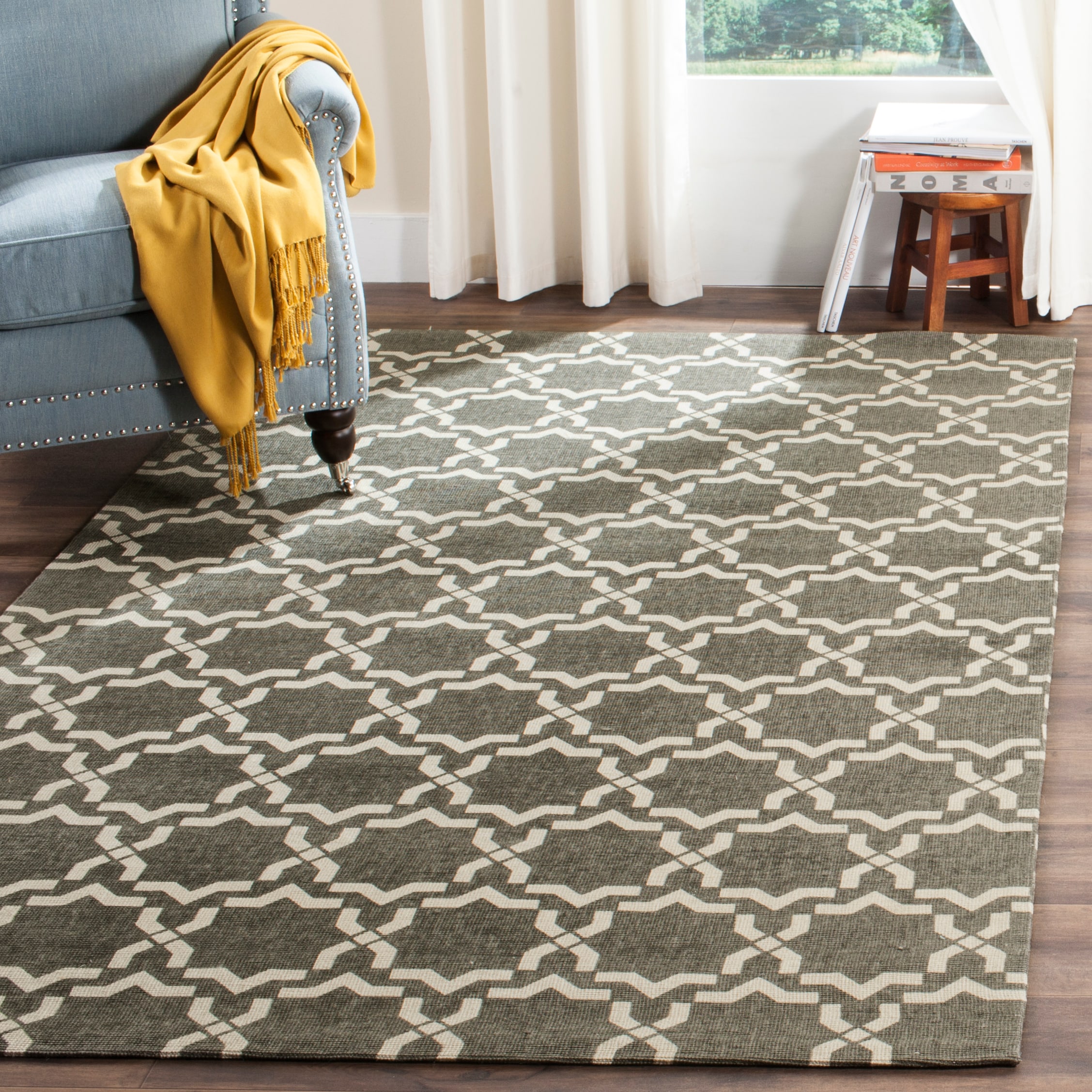  Cedar Brook 231 Gray/Ivory Contemporary 5ft x 8ft Medium Rectangle Rug