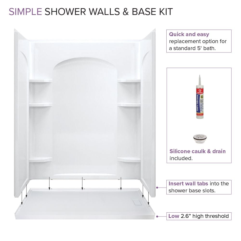 Transolid KCS-FLUN6030R-31 Alcove-Shower-Kit - View #4