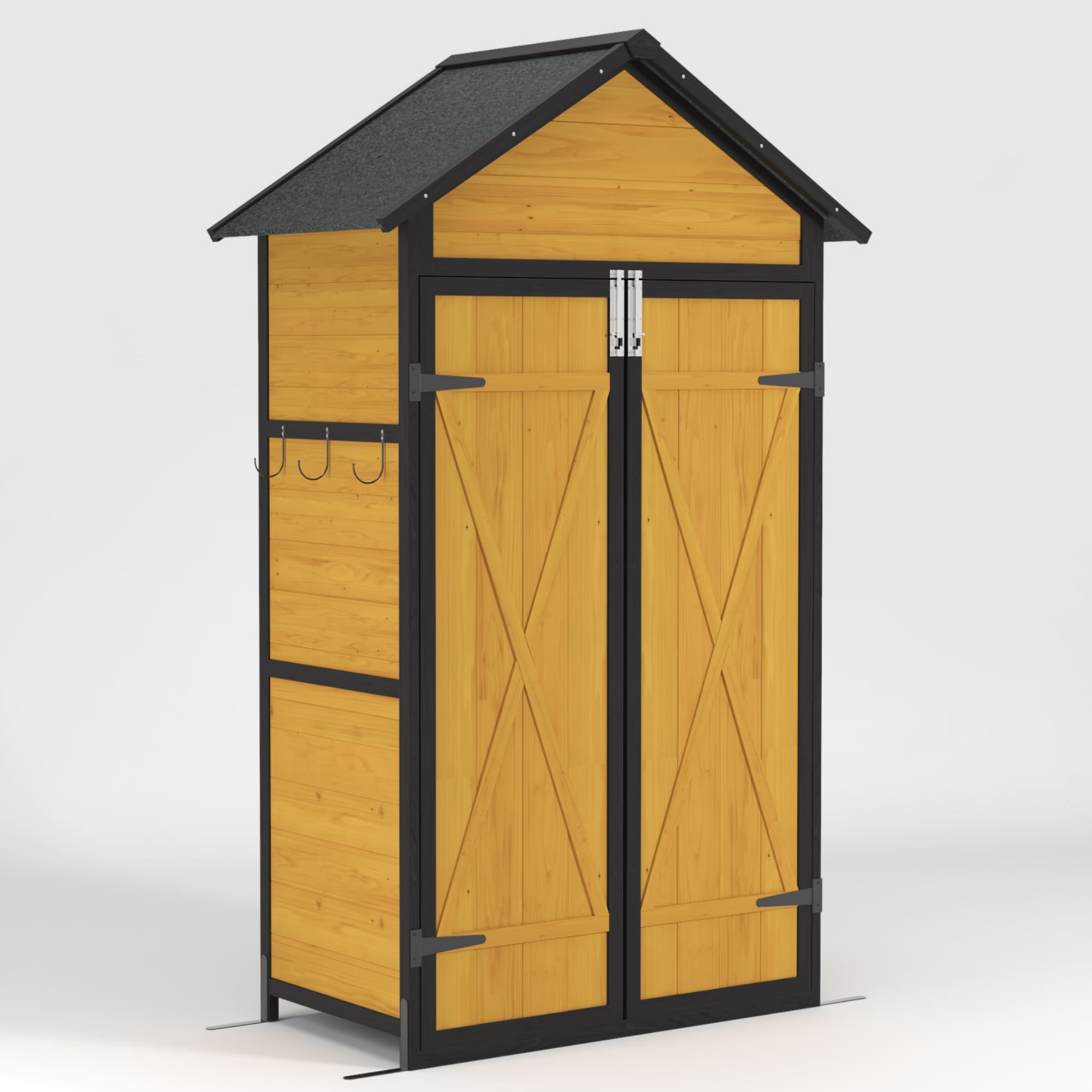 Iseryn HG850S 2.8-ft x 1.4-ft Wood Outdoor Storage Shed