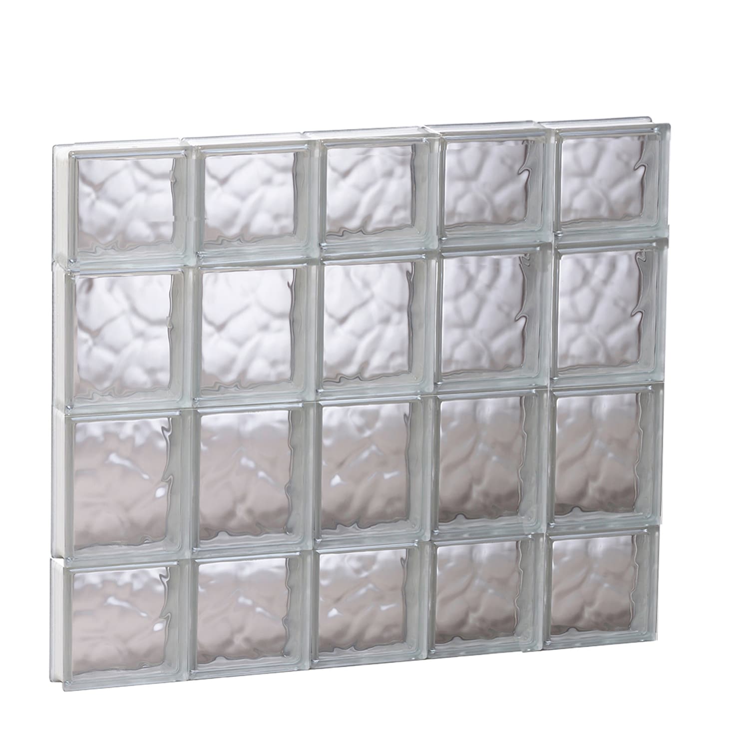 REDI2SET Wavy Glass 28-3/4-in x 27-in Frameless Replacement Glass Block Window #S3028DC