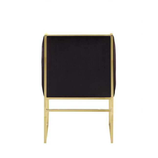 Chic Home Design Rowan Modern Black Velvet Accent Chair in the Chairs ...
