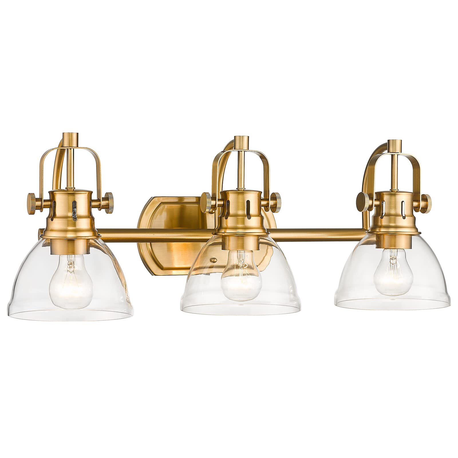 LTMATE LSZY50B-3W BG JAZAVA 24.3-in 3 -Light Polished Gold Modern/contemporary Vanity light