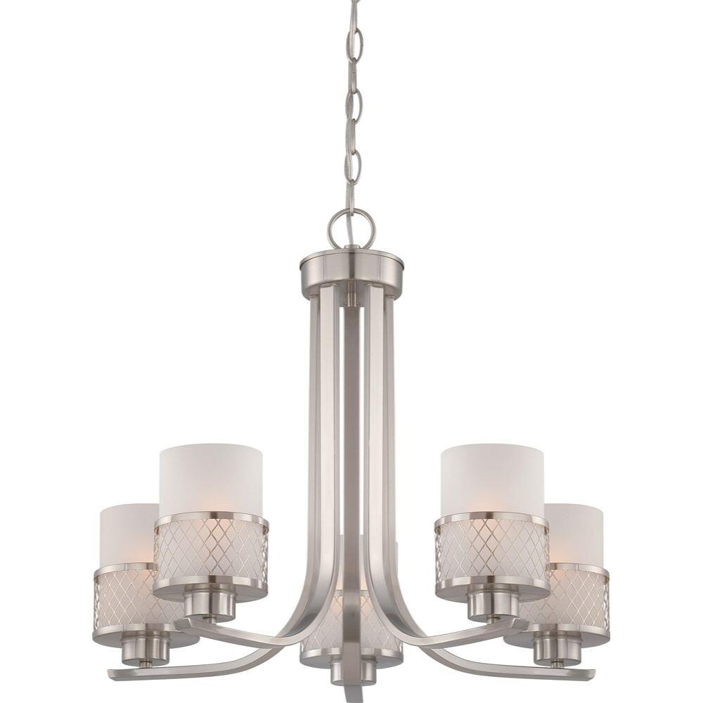  LW4685 Fusion 1-Light Brushed Nickel Transitional Dry Rated Chandelier