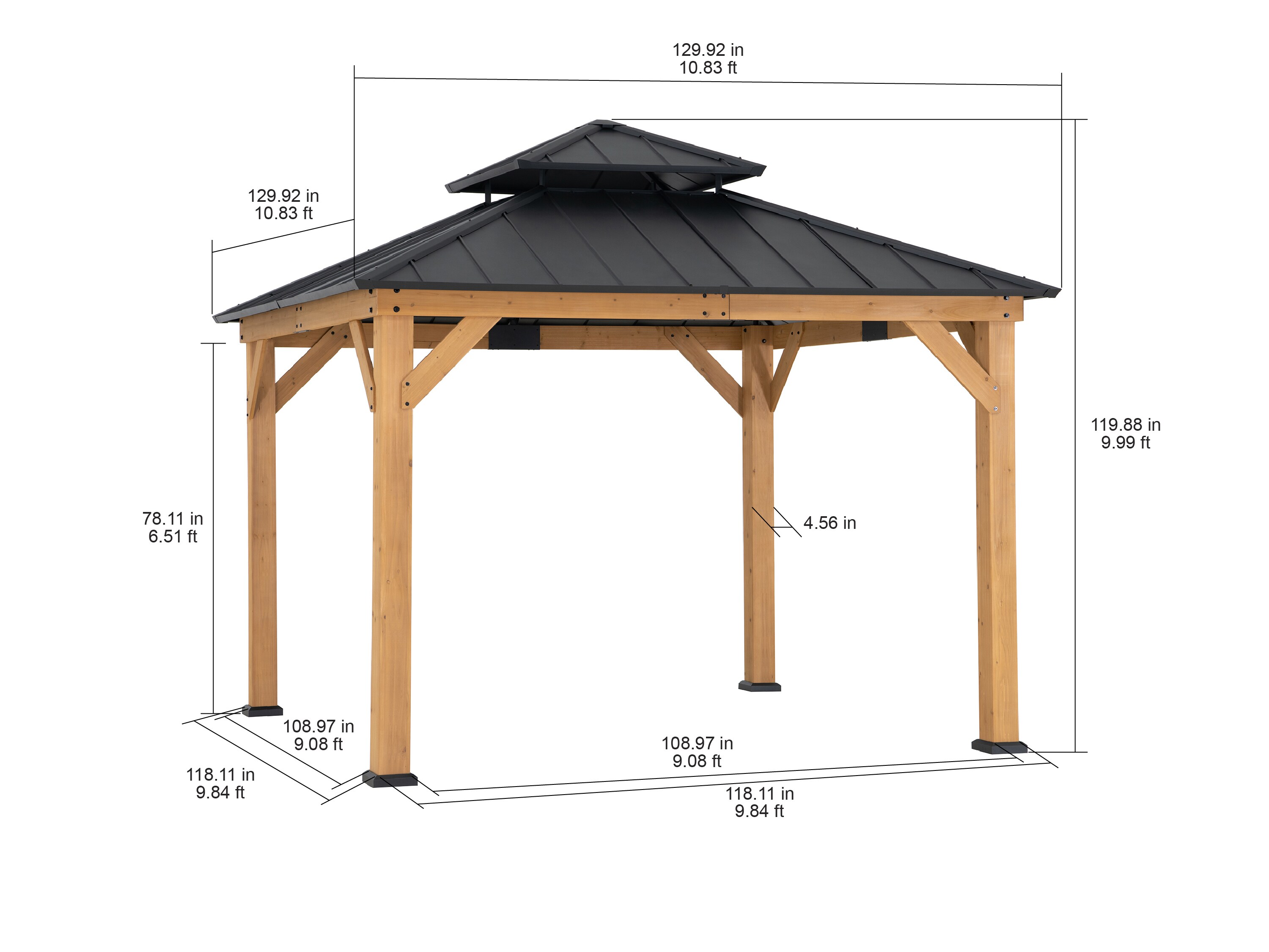 Sunjoy A102007390 Wood-Resin-Gazebos - View #13