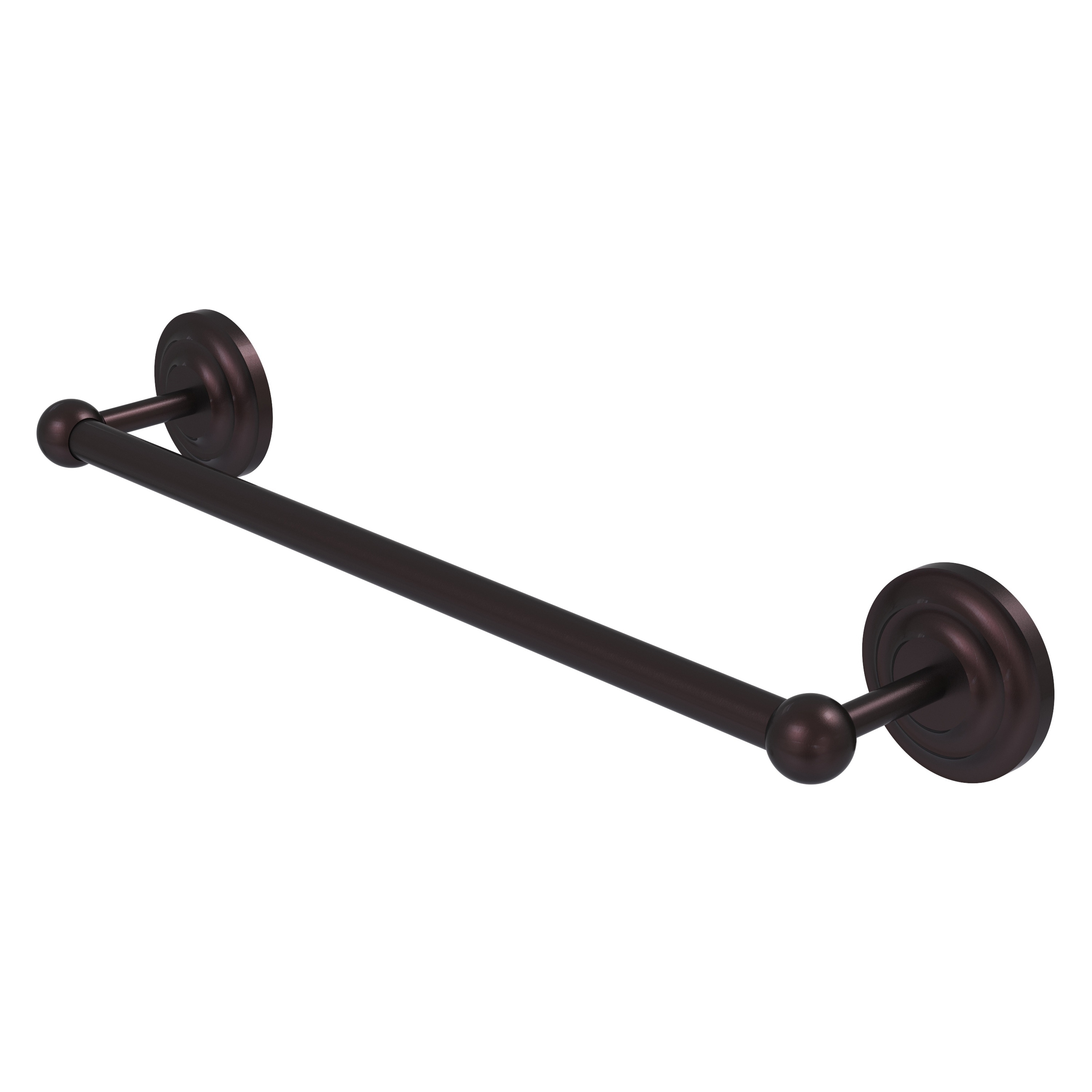 Allied Brass PQN-41/18-ABZ Prestige Que New 18-in Antique Bronze Wall mount Single Towel Bar