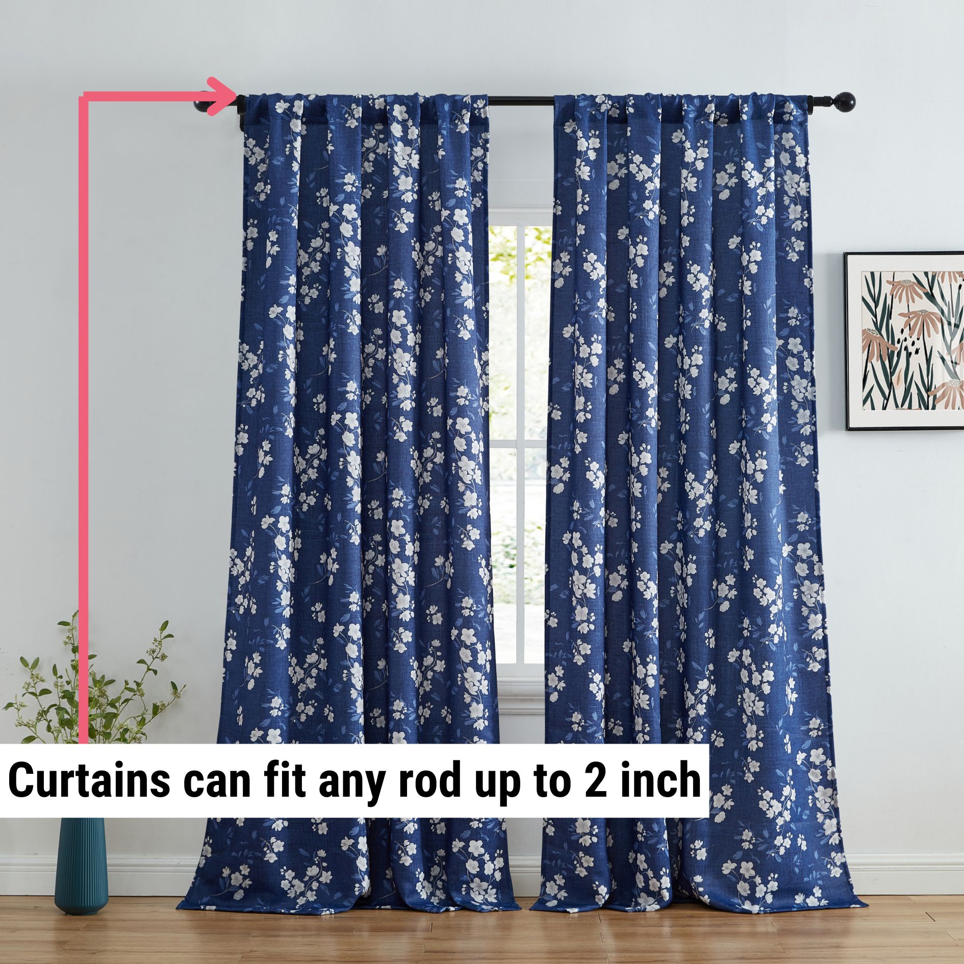 HLC.me ASHLY-96-NVY curtains - View #3