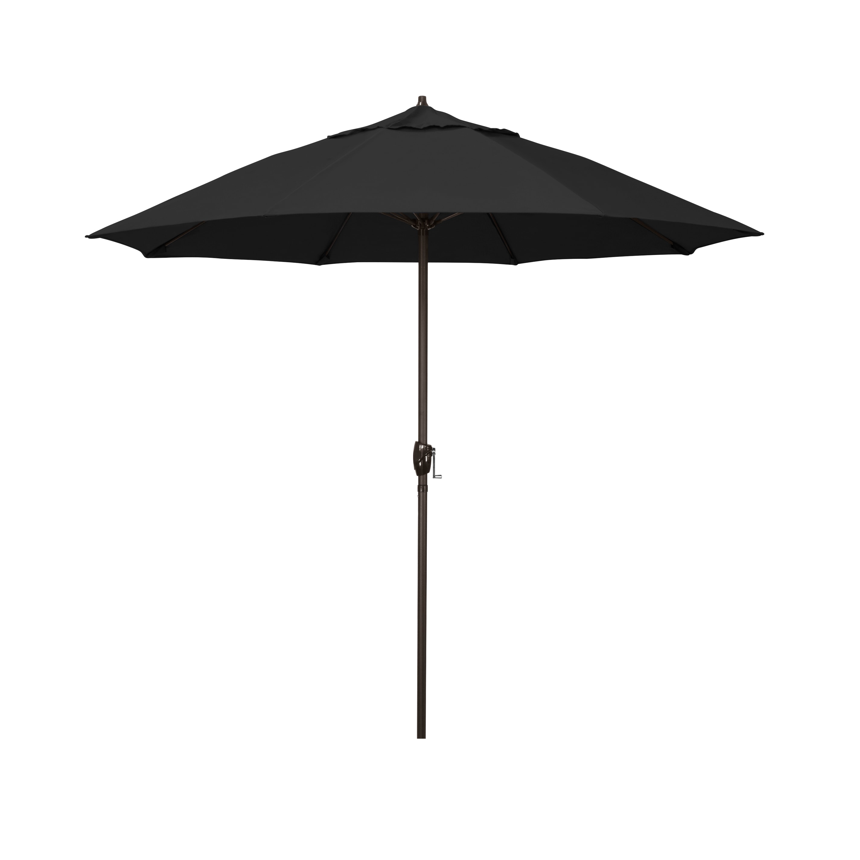 California Umbrella ATAF758117-5408 7.5-ft Aluminum Black Market Patio Umbrella