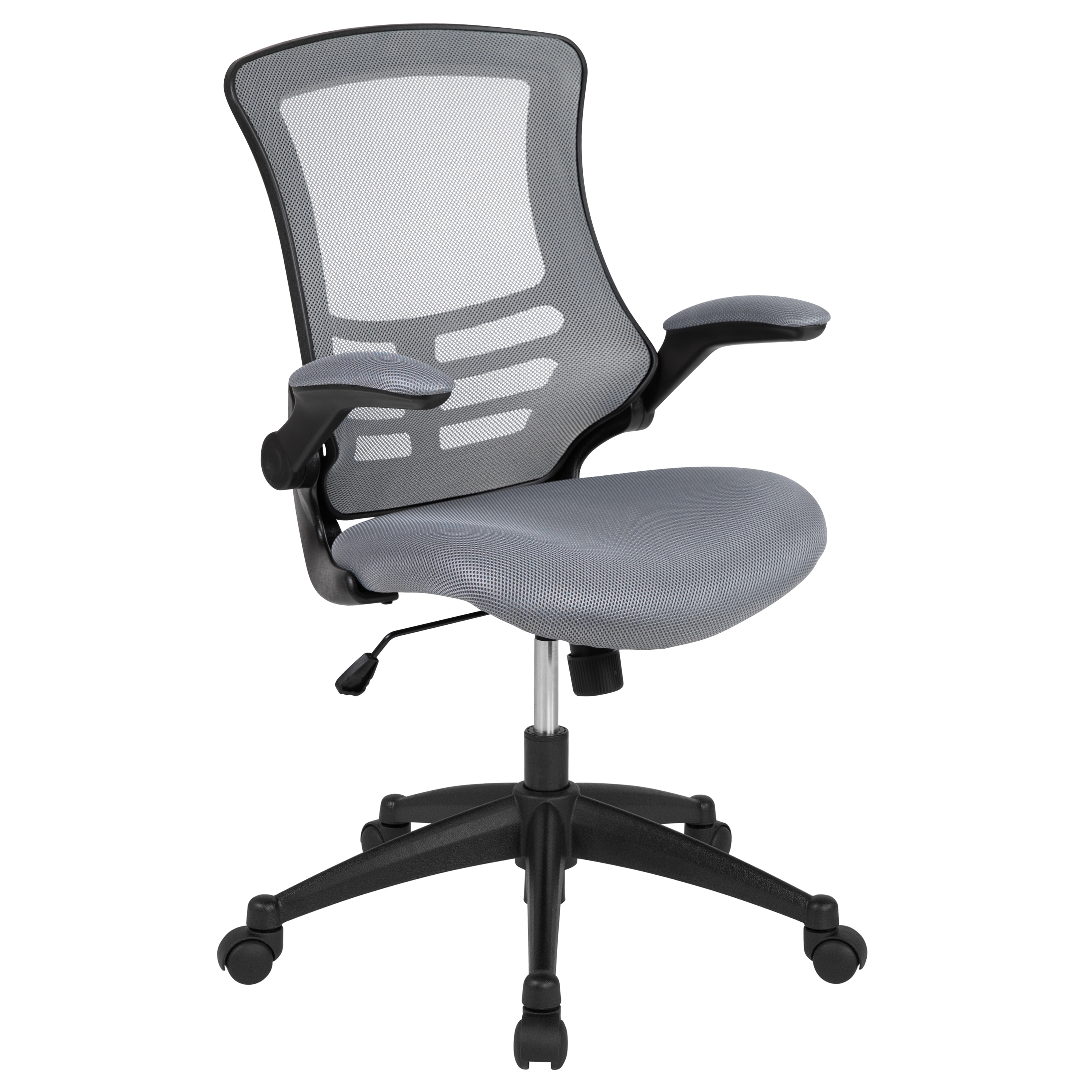 Flash Furniture 889142669838 Kelista Dark Gray Mesh/Black Frame Contemporary Adjustable Height Swivel Mesh Task Chair