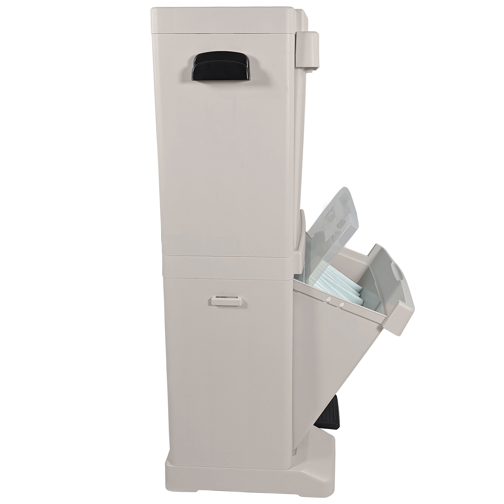 Plastic Locker Bins with Handles, 12x7x8.5-in.