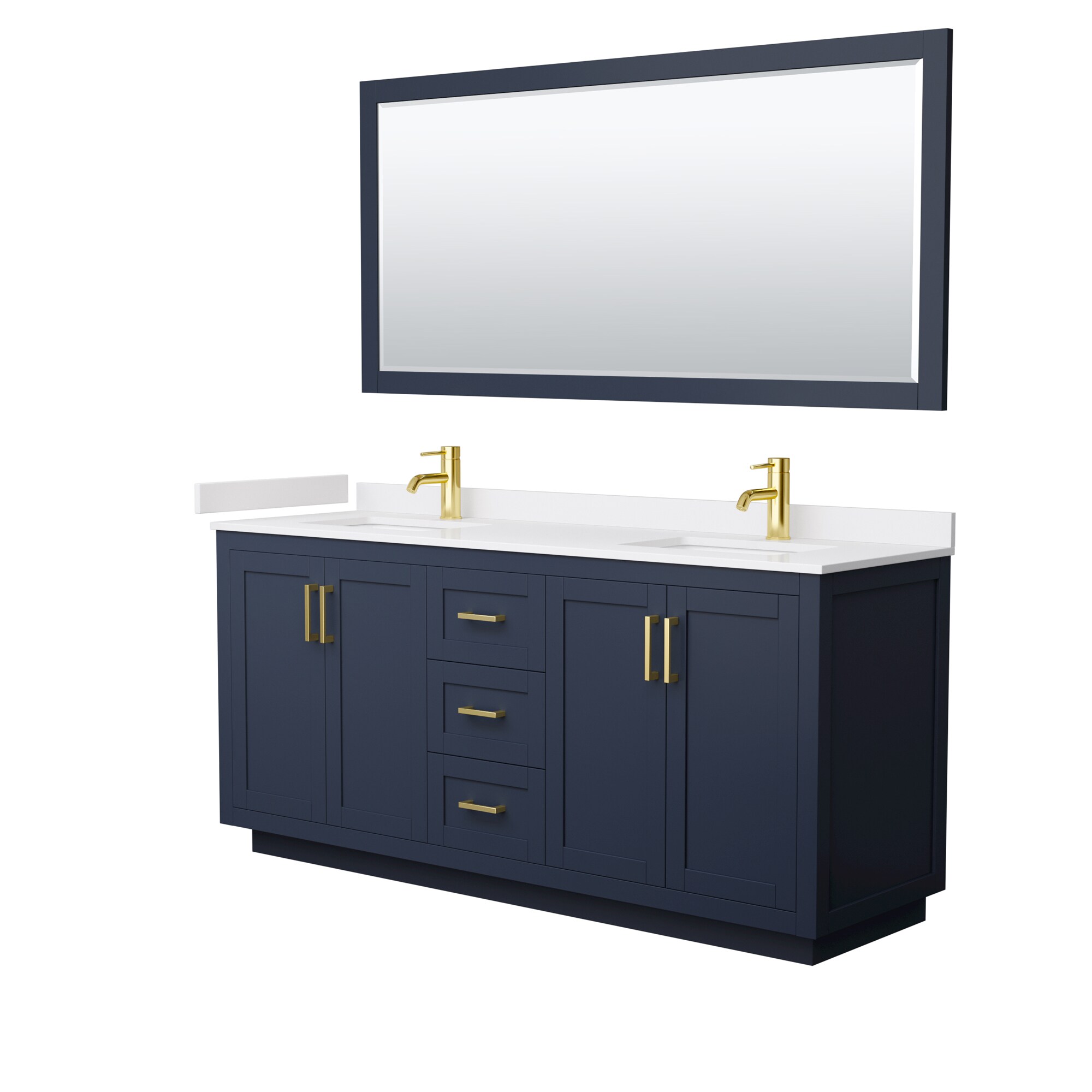 Wyndham Collection WCF292972DBLWCUNSM70 Bath-Vanity-Combo - View #2