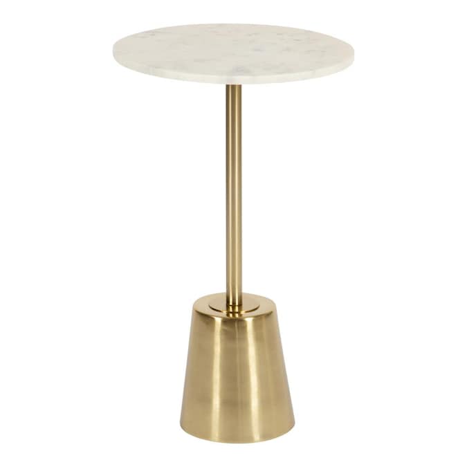 Kate And Laurel Tira Gold Granite, Inexpensive Round End Tables