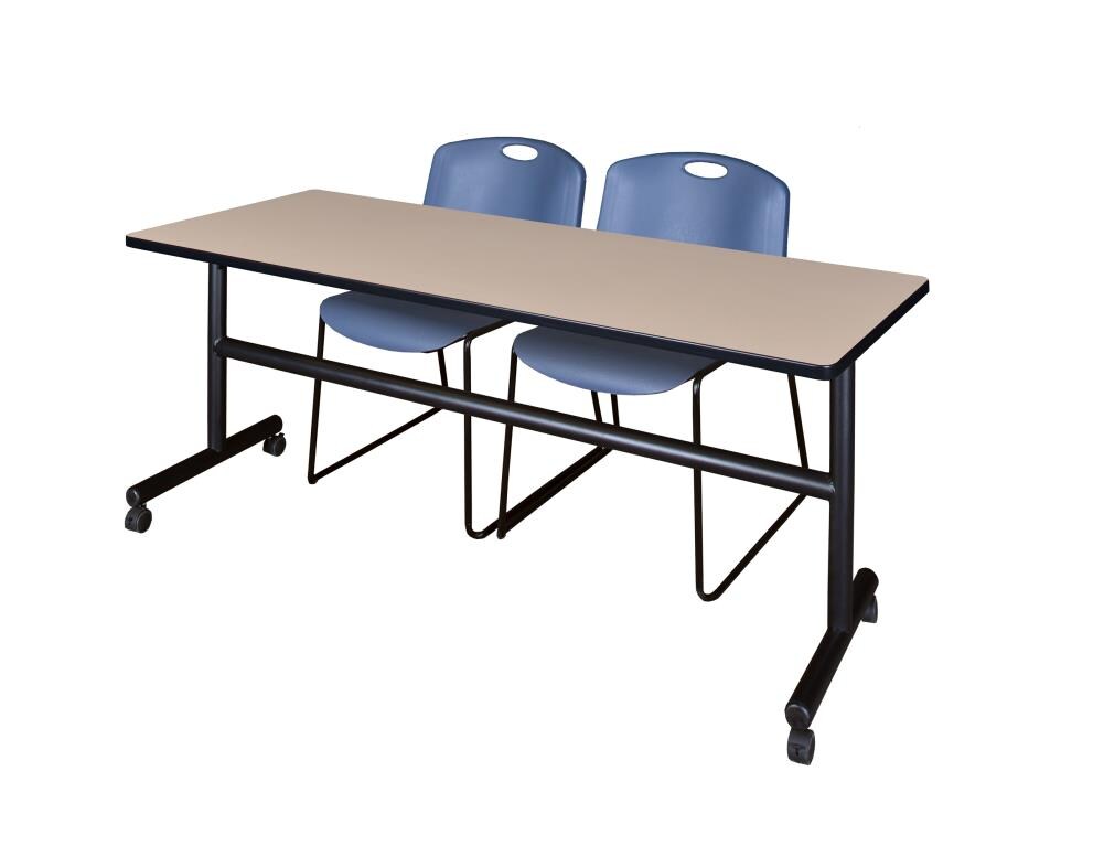 Regency MKFT7230BE44BE Training Off-white 4-Person Training Table (72-in W x 29-in H)