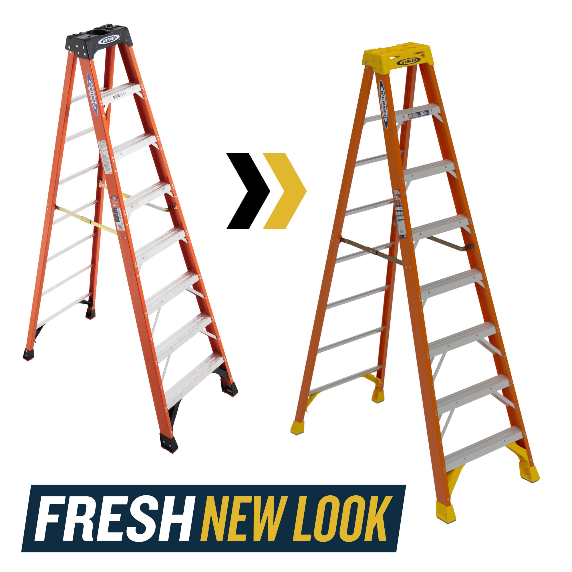 Fiberglass Step Ladder, 4 ft x 18-7/8 in, 300 lb Capacity 