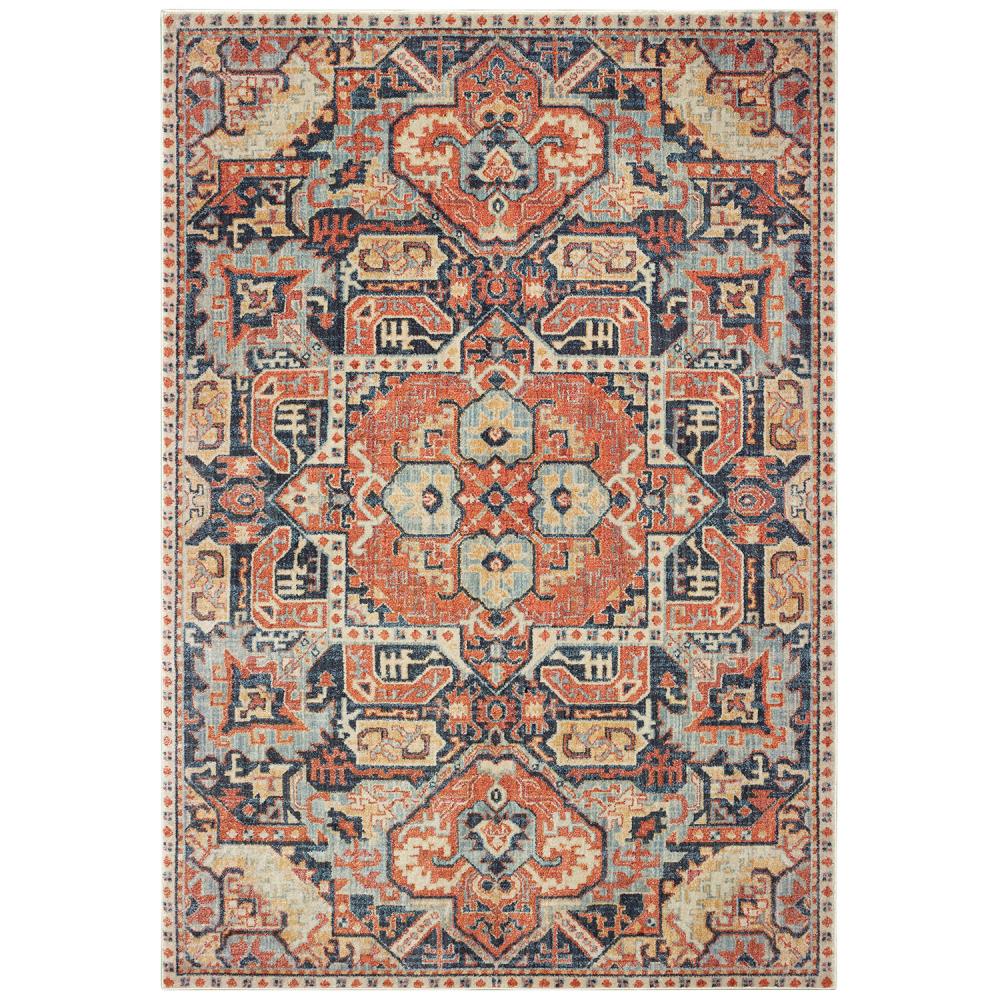 Archer Lane 049PANS77L Leopold 8 X 11 (ft) Blue Indoor Distressed/Overdyed Global Area Rug