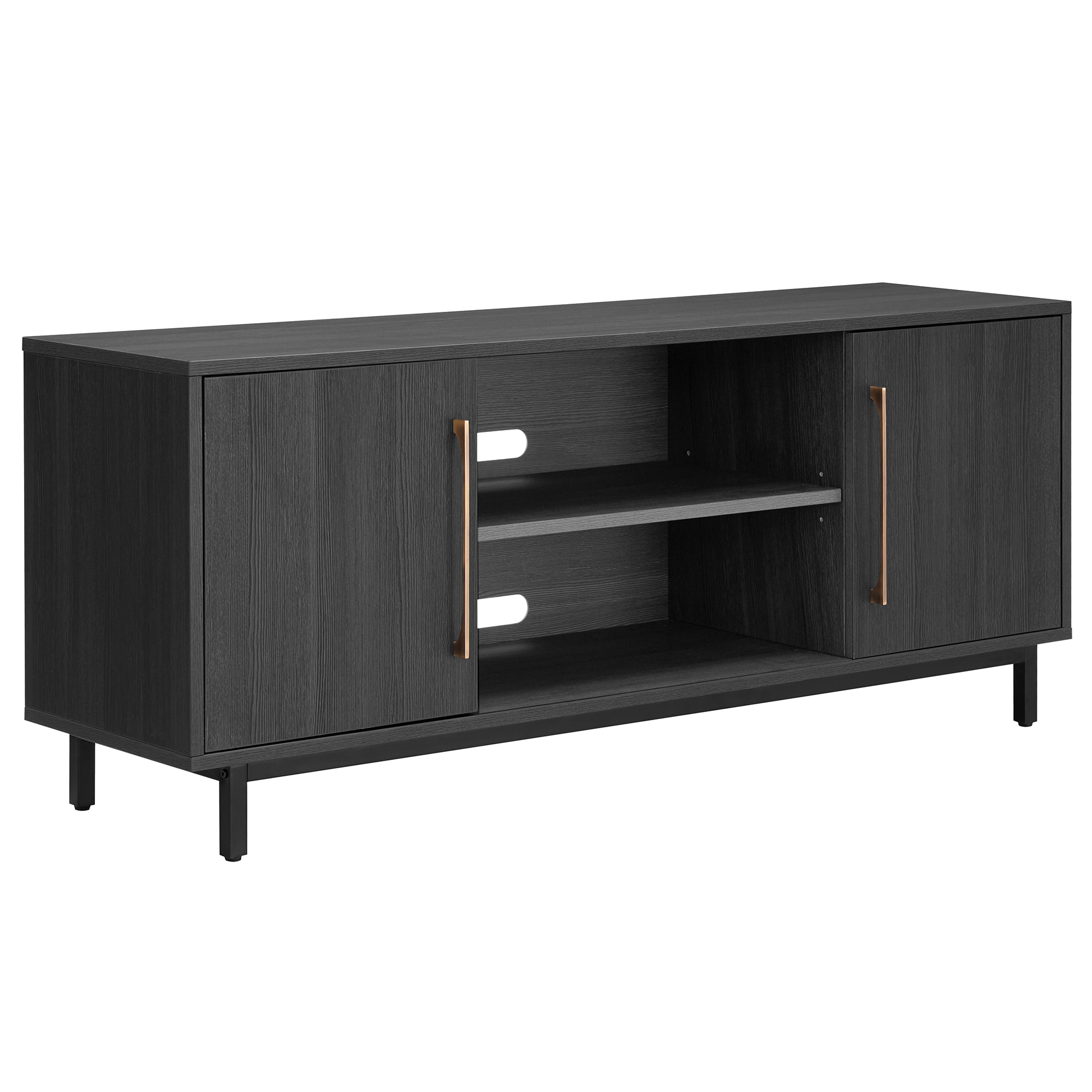 Hailey Home TV1196 Julian Rectangular TV Stand for TV's up to 65-in in Charcoal Gray