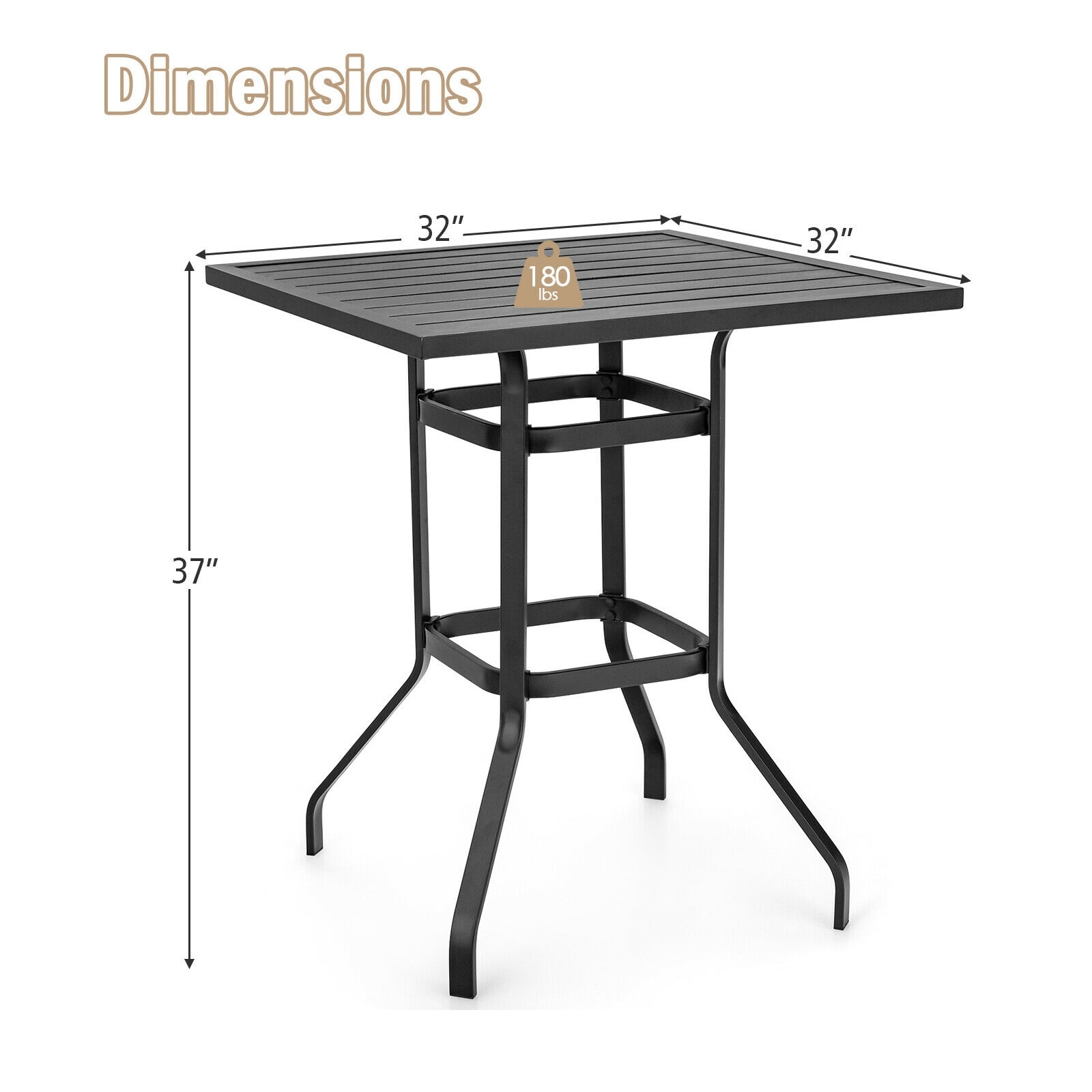 Forclover HYFE-141-12 Patio-Tables - View #2