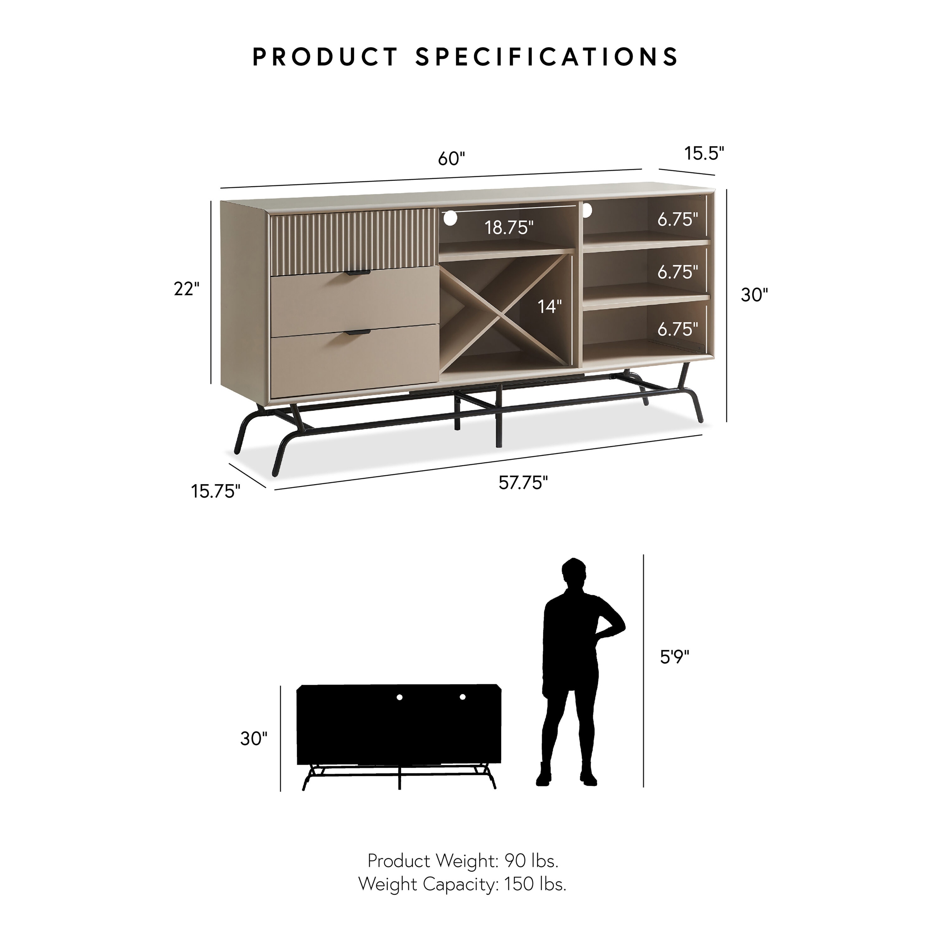 Furniture of America IDI-223135 Tv-Stands - View #3