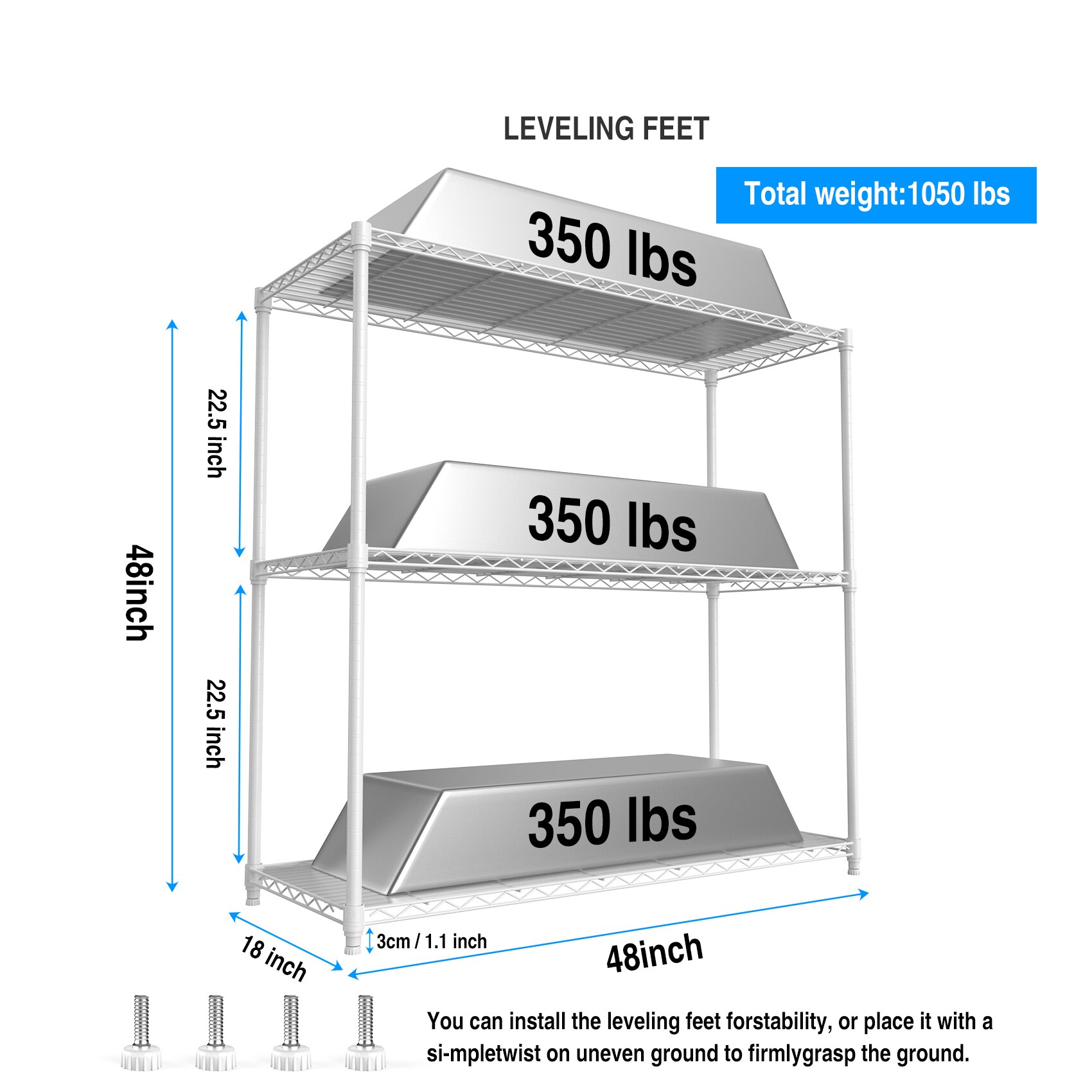 Siavonce FZ91054 Free-Standing-Shelving - View #4