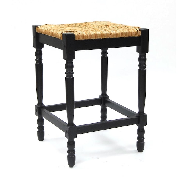Ina Cottage Hawthorne Antique, Backless Rush Seat Counter Stools