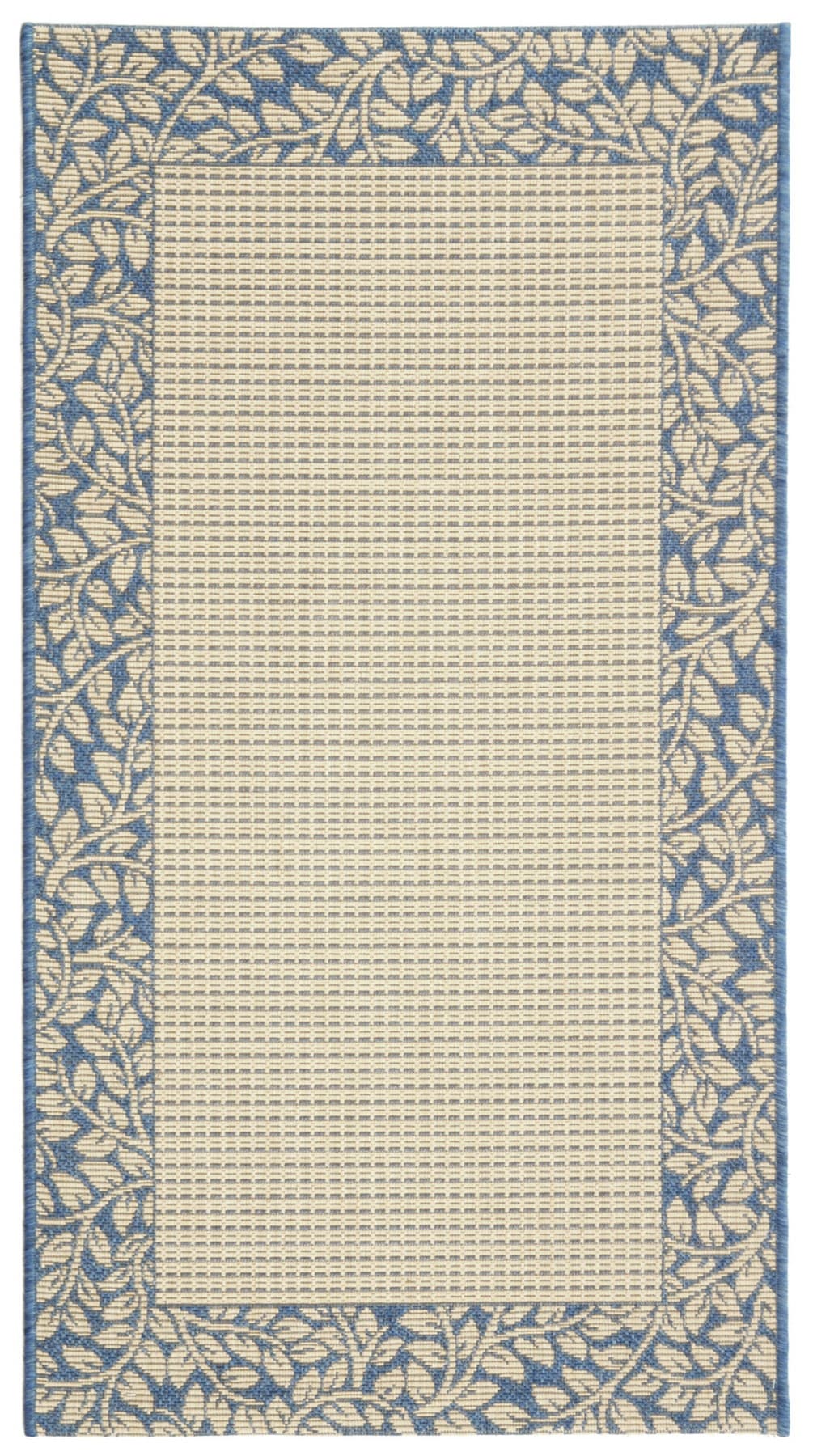 Courtyard Beige Rectangular Flat Woven Easy Care Area Rug