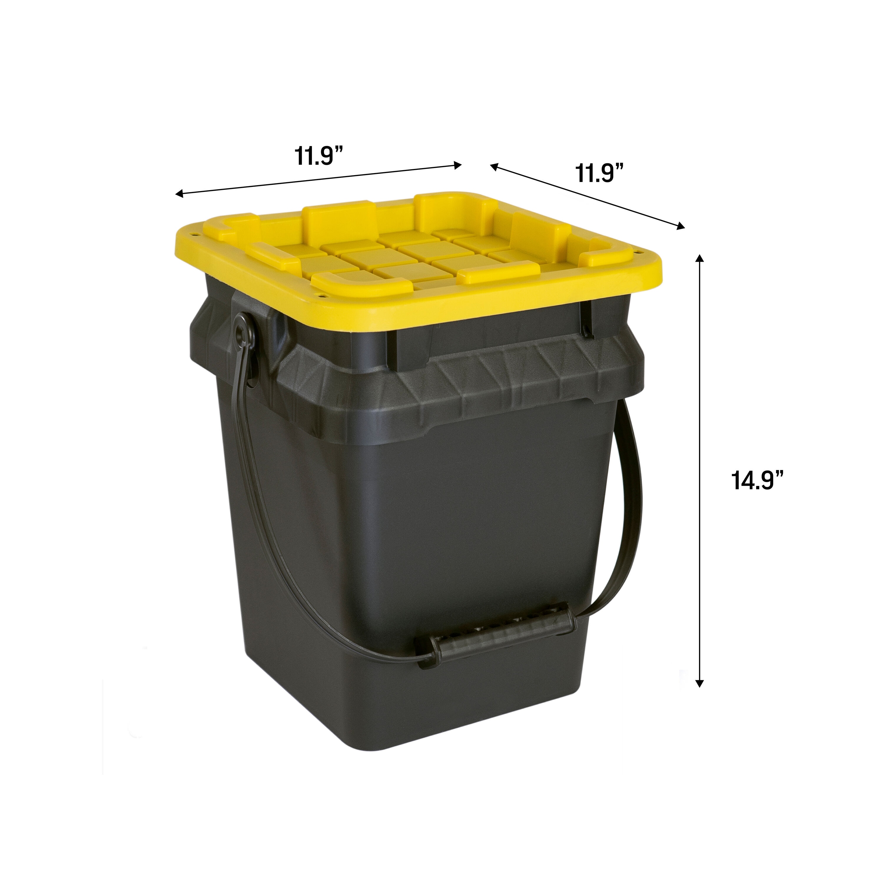 Project Source Commander Medium 17-Gallons (68-Quart) Black Heavy Duty Tote  with Standard Snap Lid