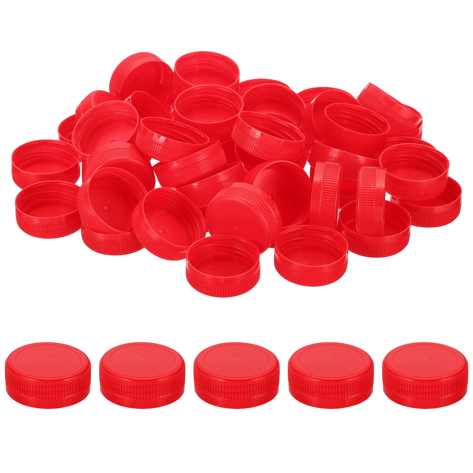 Unique Bargains - 38mm/1.5 Inch Inner Plastic Bottle Cap 100pcs Replacement Screw Bottle Cap Stor...