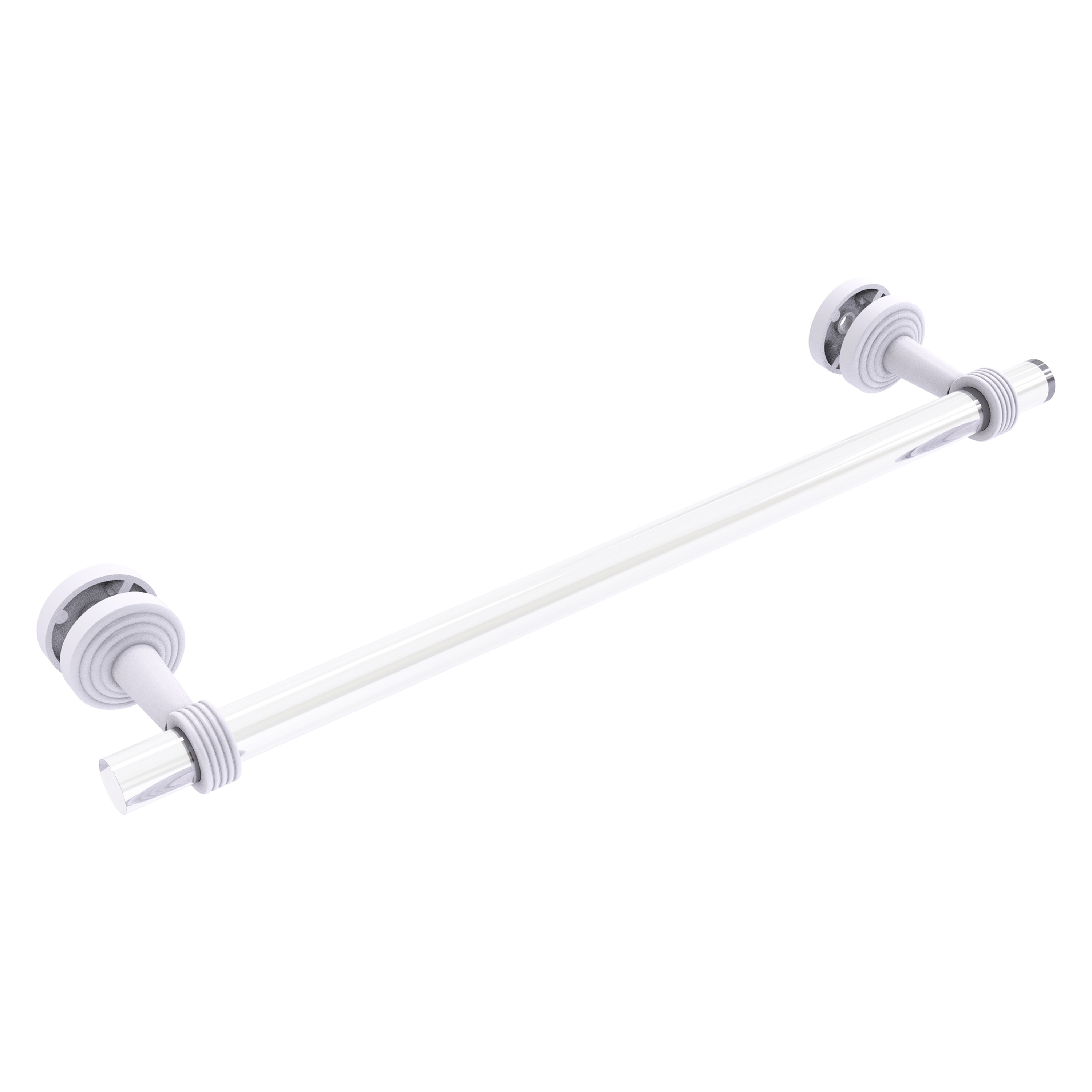 Allied Brass PB-41G-SM-18-WHM Pacific Beach 18-in Matte White Wall mount Single Towel Bar