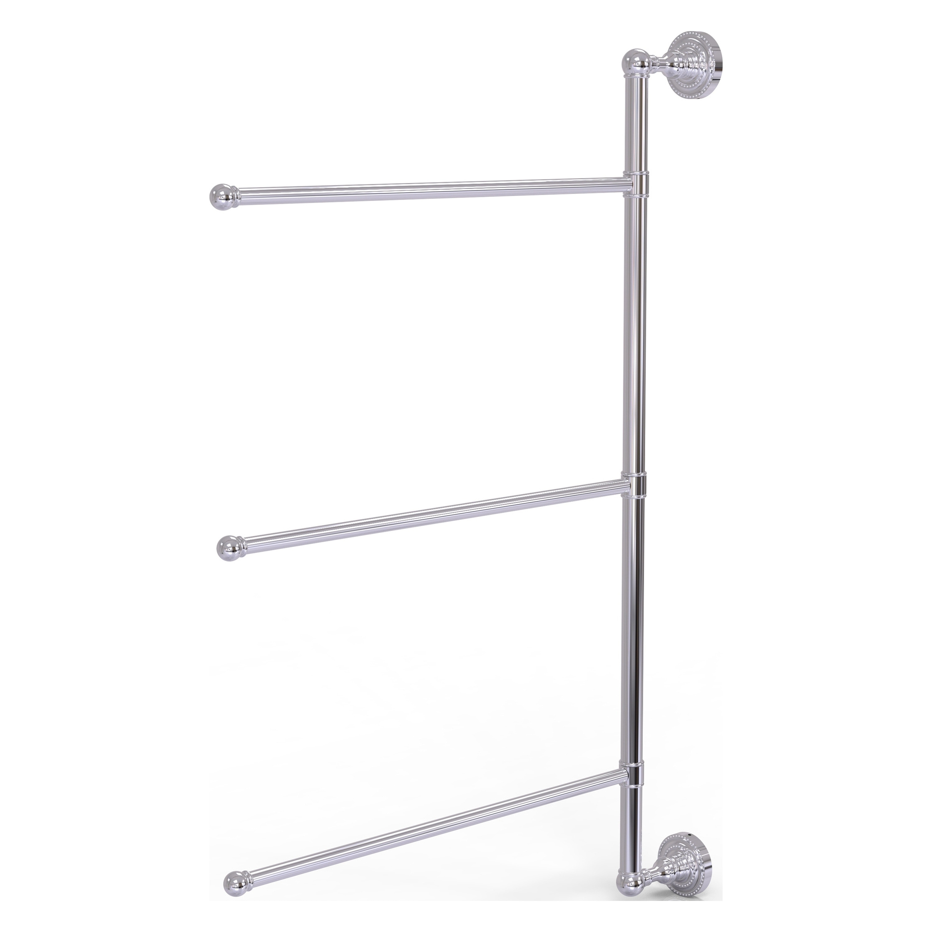 Allied Brass DT-27/3/16/28-PC Dottingham 28-in Polished Chrome Wall mount Single Towel Bar