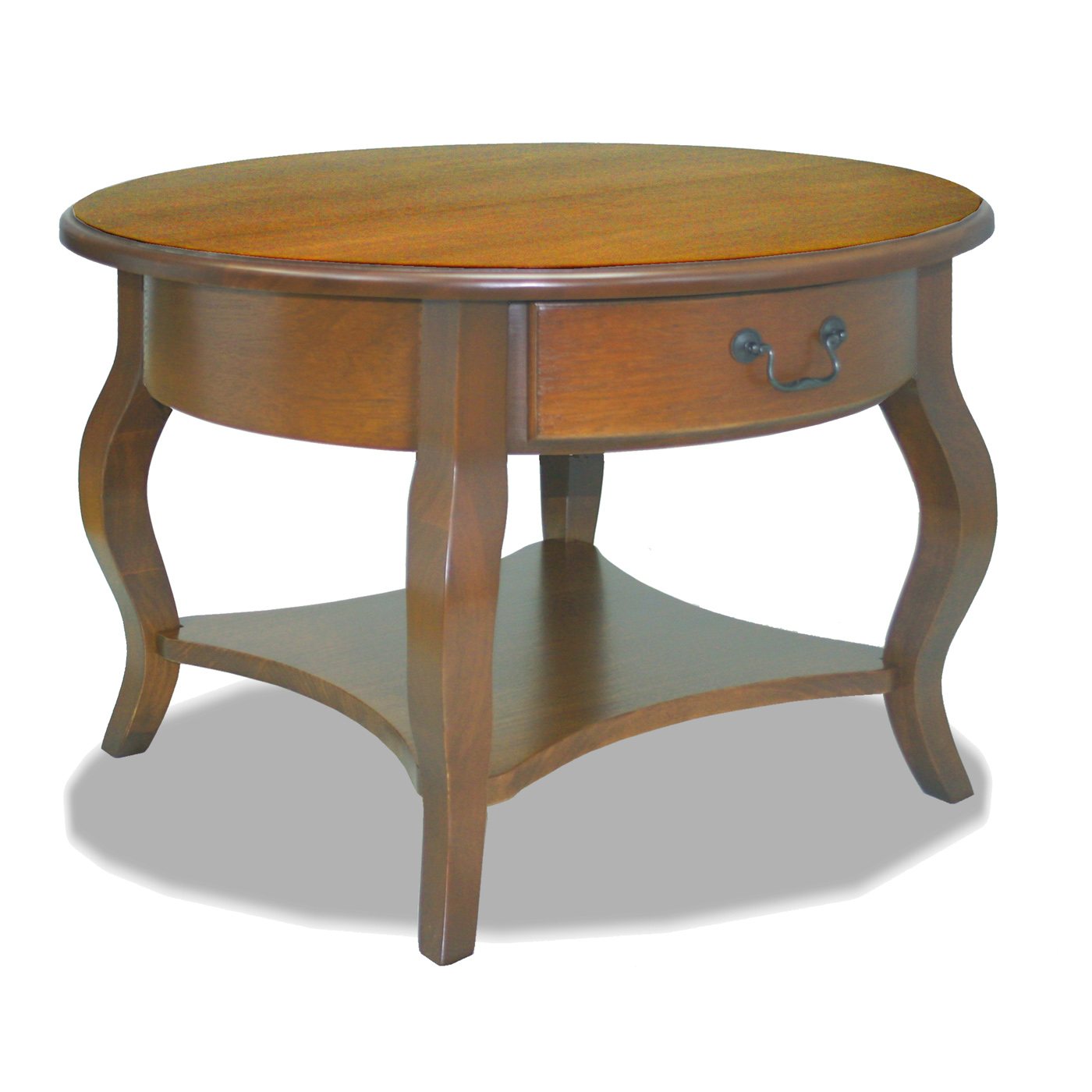 Leick Home Favorite Finds Brown Cherry Round Coffee Table In The Coffee Tables Department At Lowes Com