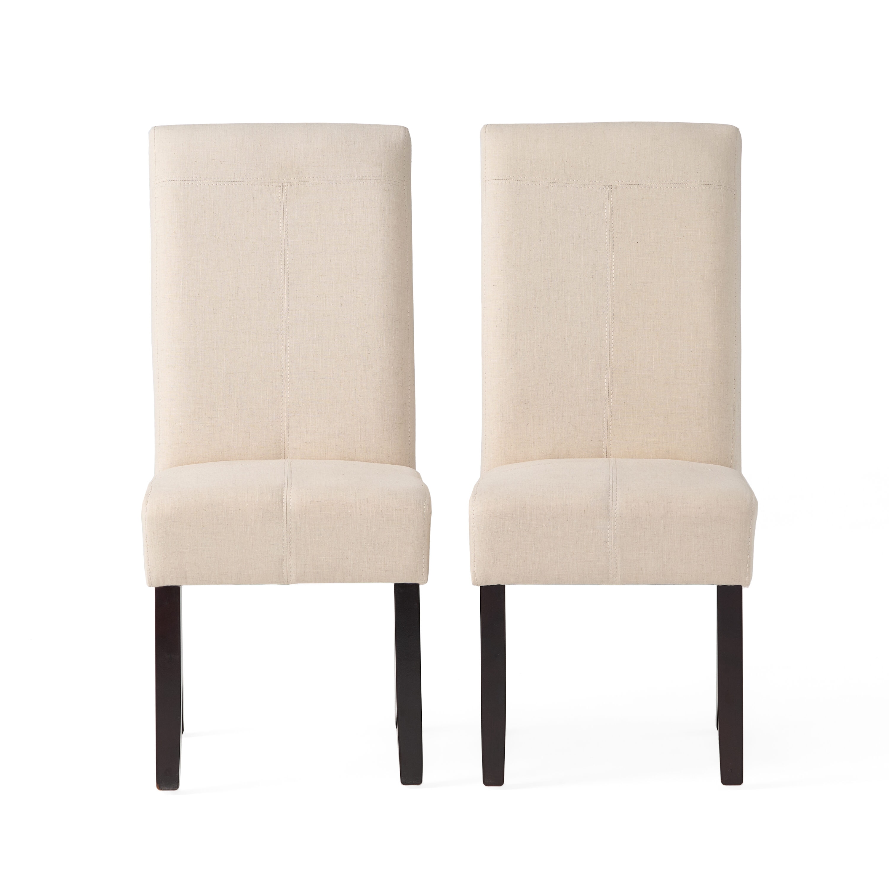 Best Selling Home Decor 218913 Set of 2 Pertica Contemporary/Modern Linen Upholstered Dining Side Chair (Wood Frame)