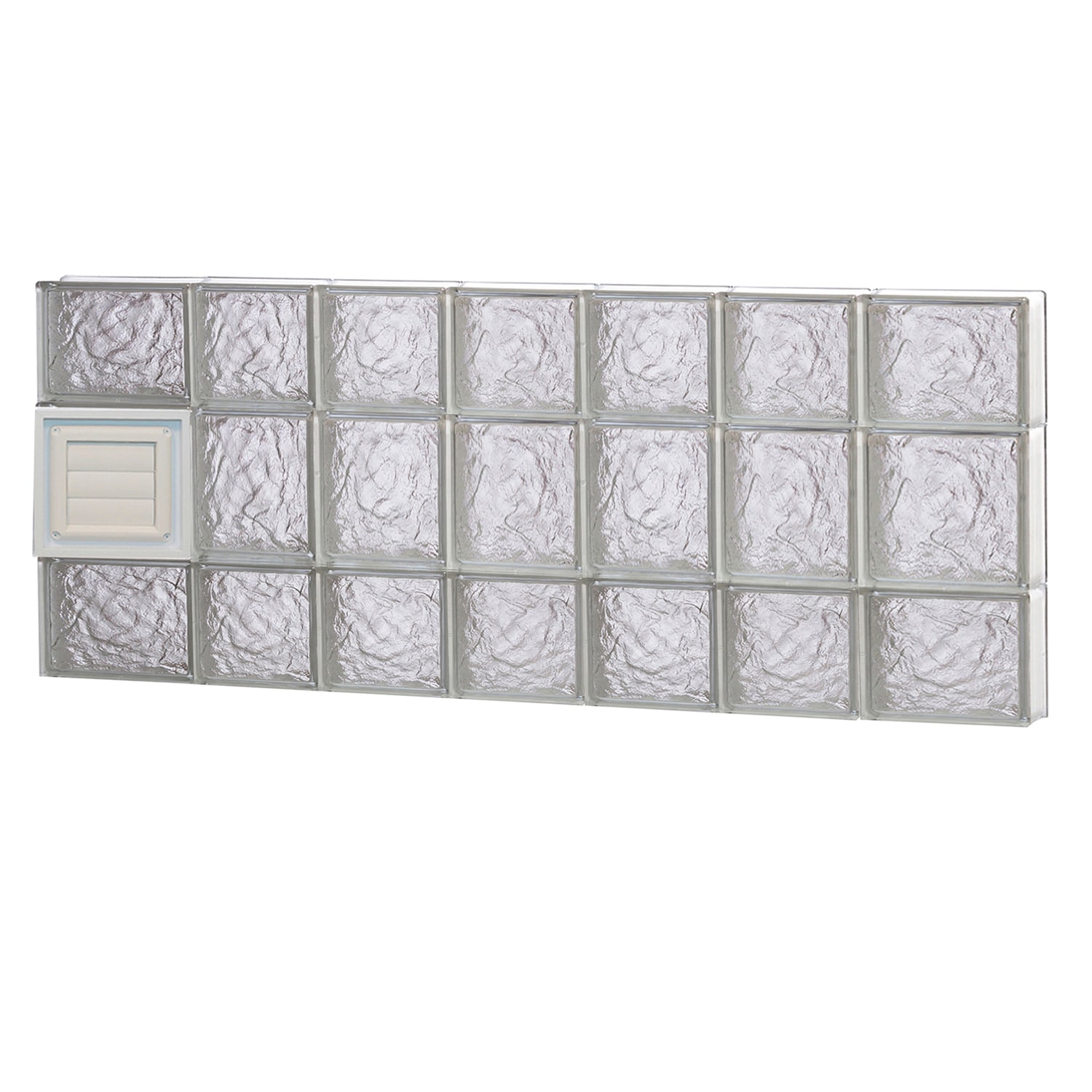 REDI2SET D4620IS Ice Glass 44.25-in x 19.25-in Frameless Replacement Glass Block Window