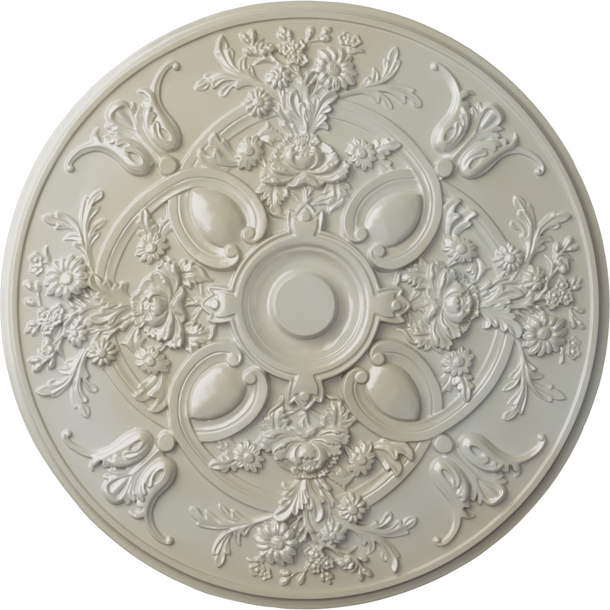 Ekena Millwork CM31BAFBS Baile 31.25-in W x 31.25-in L Painted Flash Blue Polyurethane Whole Ceiling Medallion