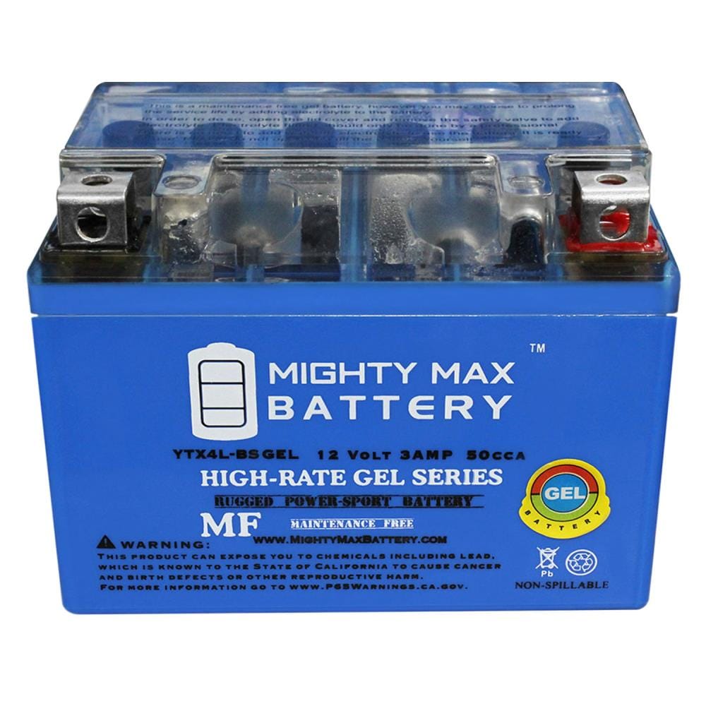 Gel-Batterie CIT YTX4L, 12 V 3 Ah, Pluspol rechts, DIN 50314