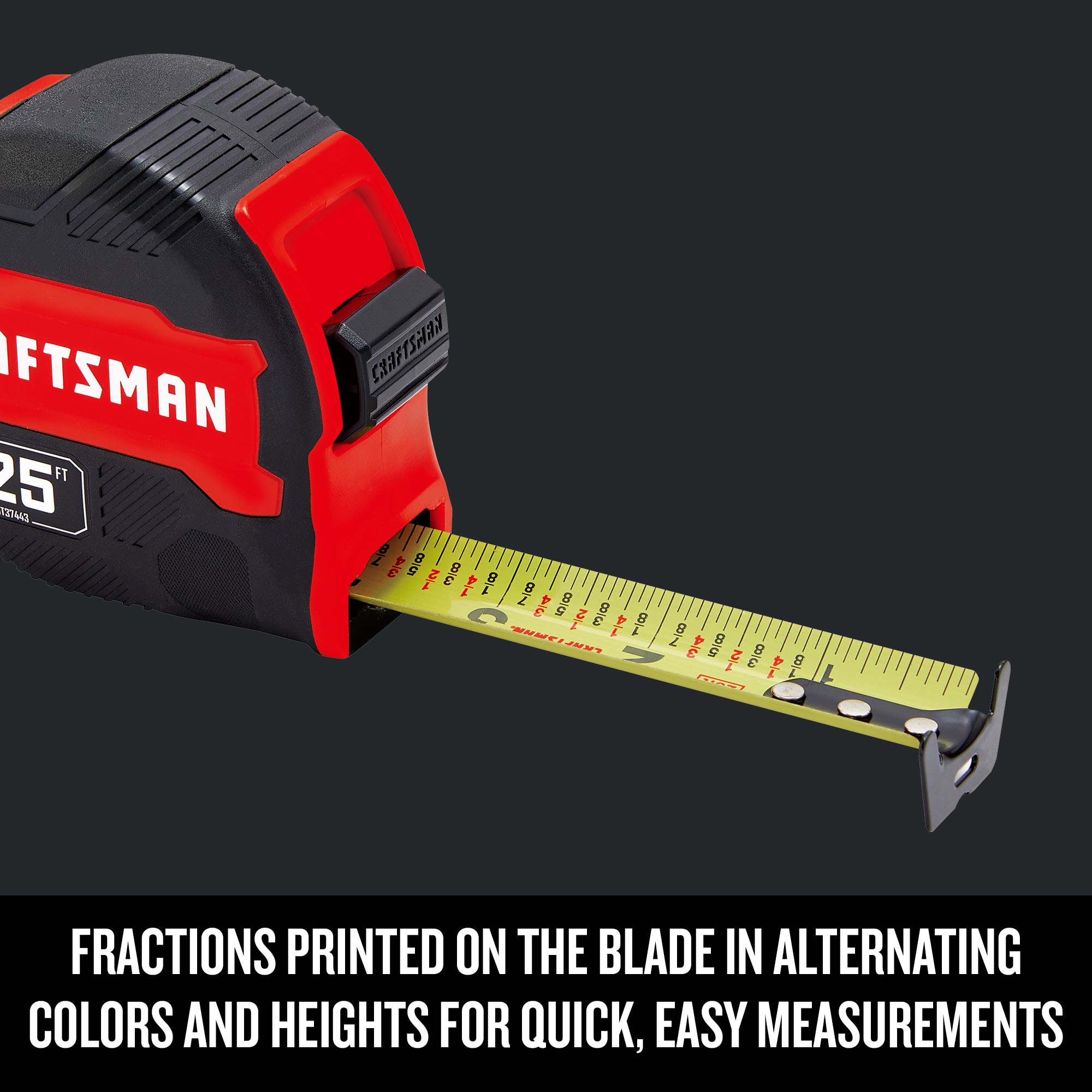 CRAFTSMAN Compact Easy Grip 25-ft Tape Measure in the Tape
